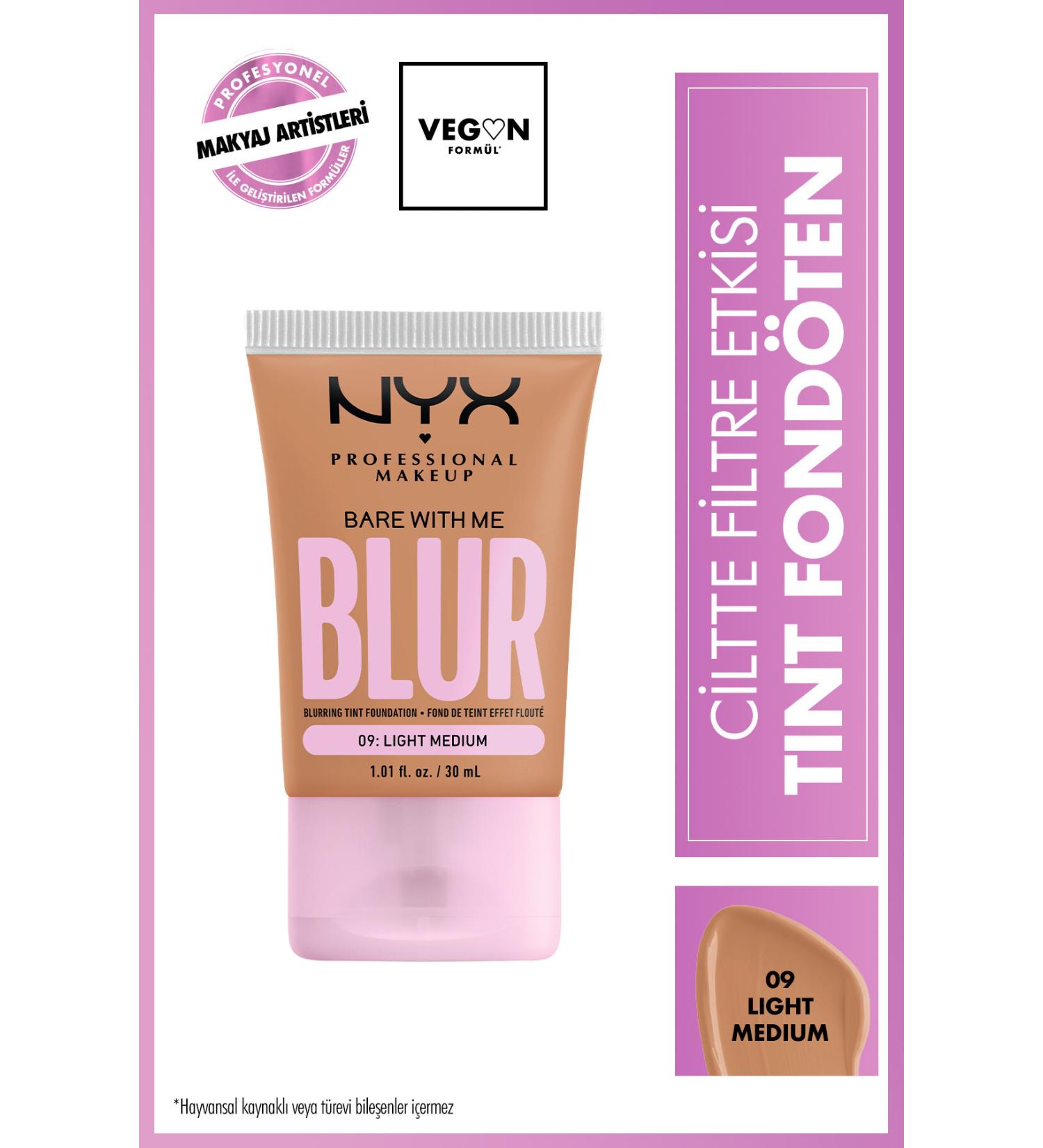 NYX Professional Makeup Blur Tint Skin Filter Effect Foundation - 09 Light Medium - Buy Online on GoSupps.com