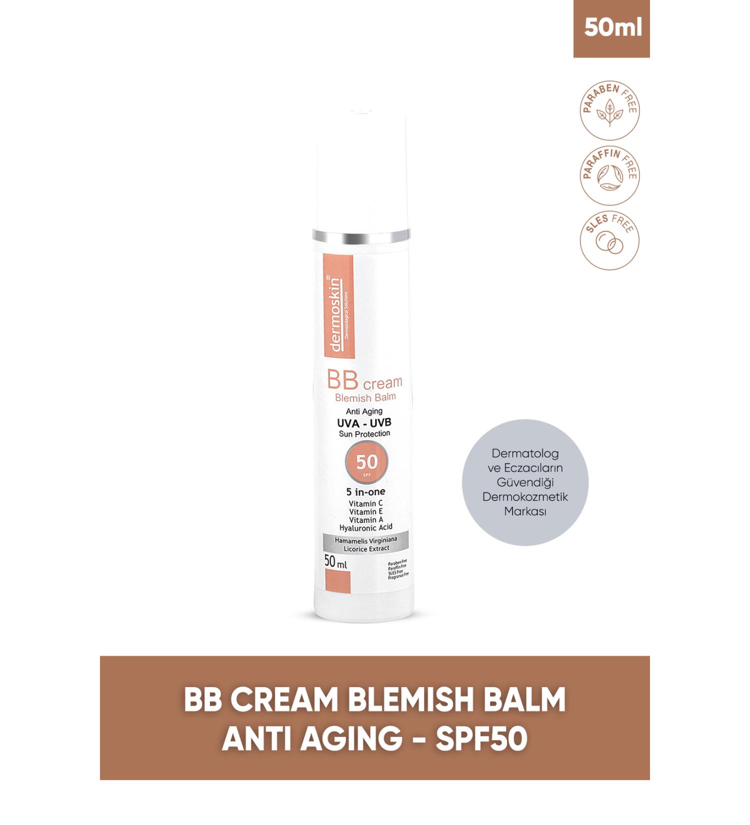 Dermoskin BB Cream SPF 50+ 50Ml - Buy Online on GoSupps.com
