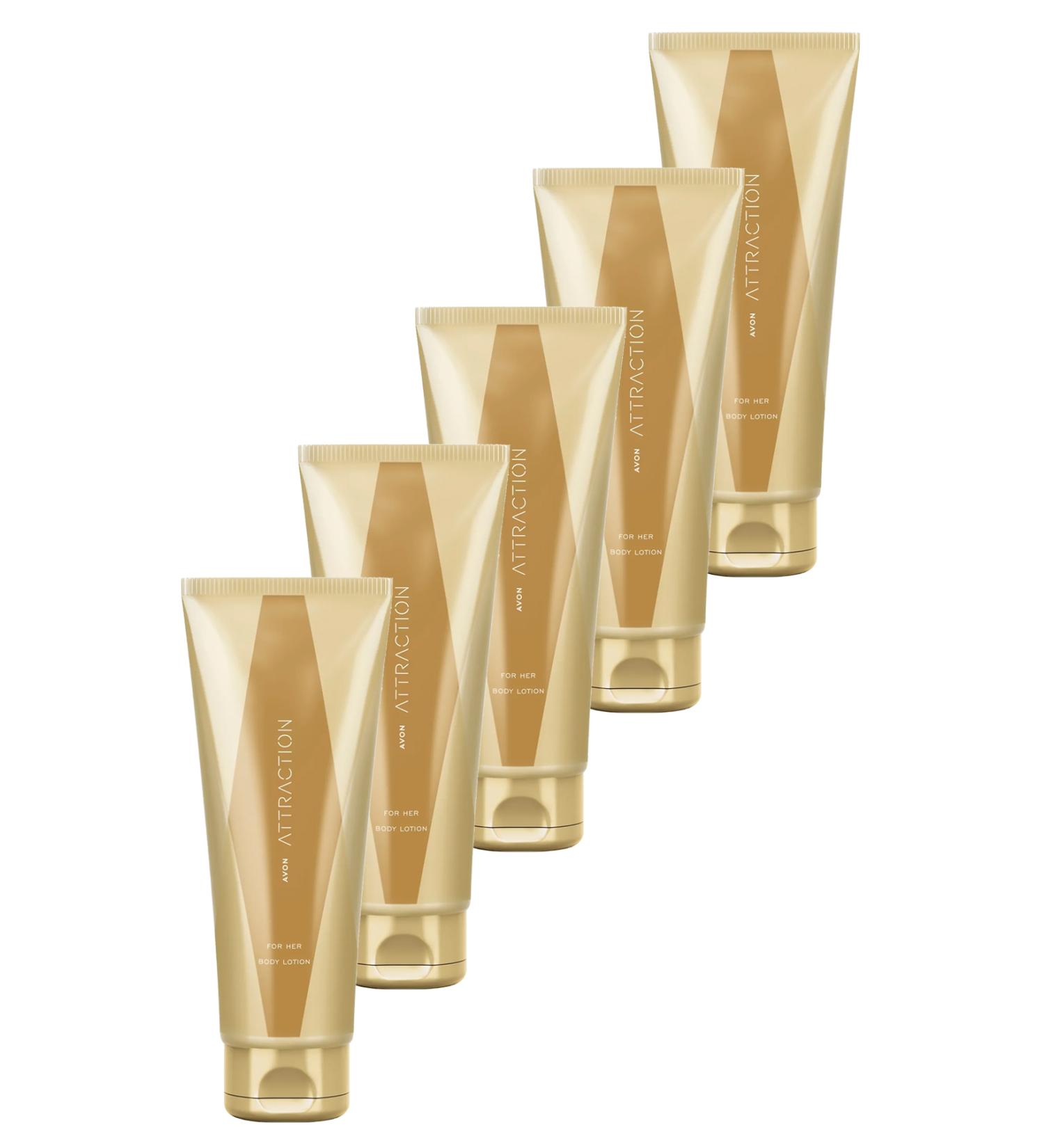 Avon Attraction Women's Body Lotion 125 Ml. Set of Five