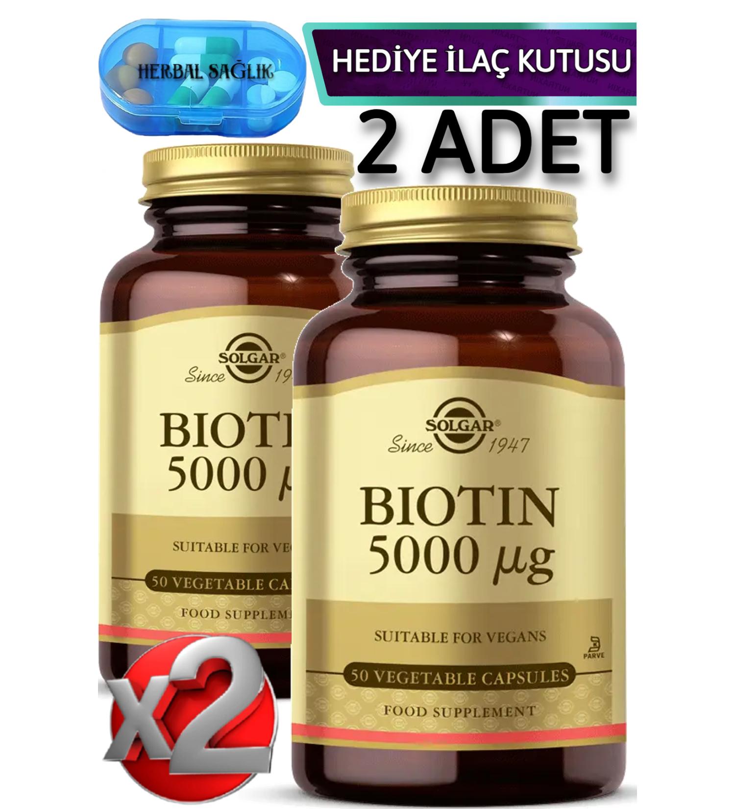 Solgar 2 Solgar Biotin 5000 mcg 50 Capsules