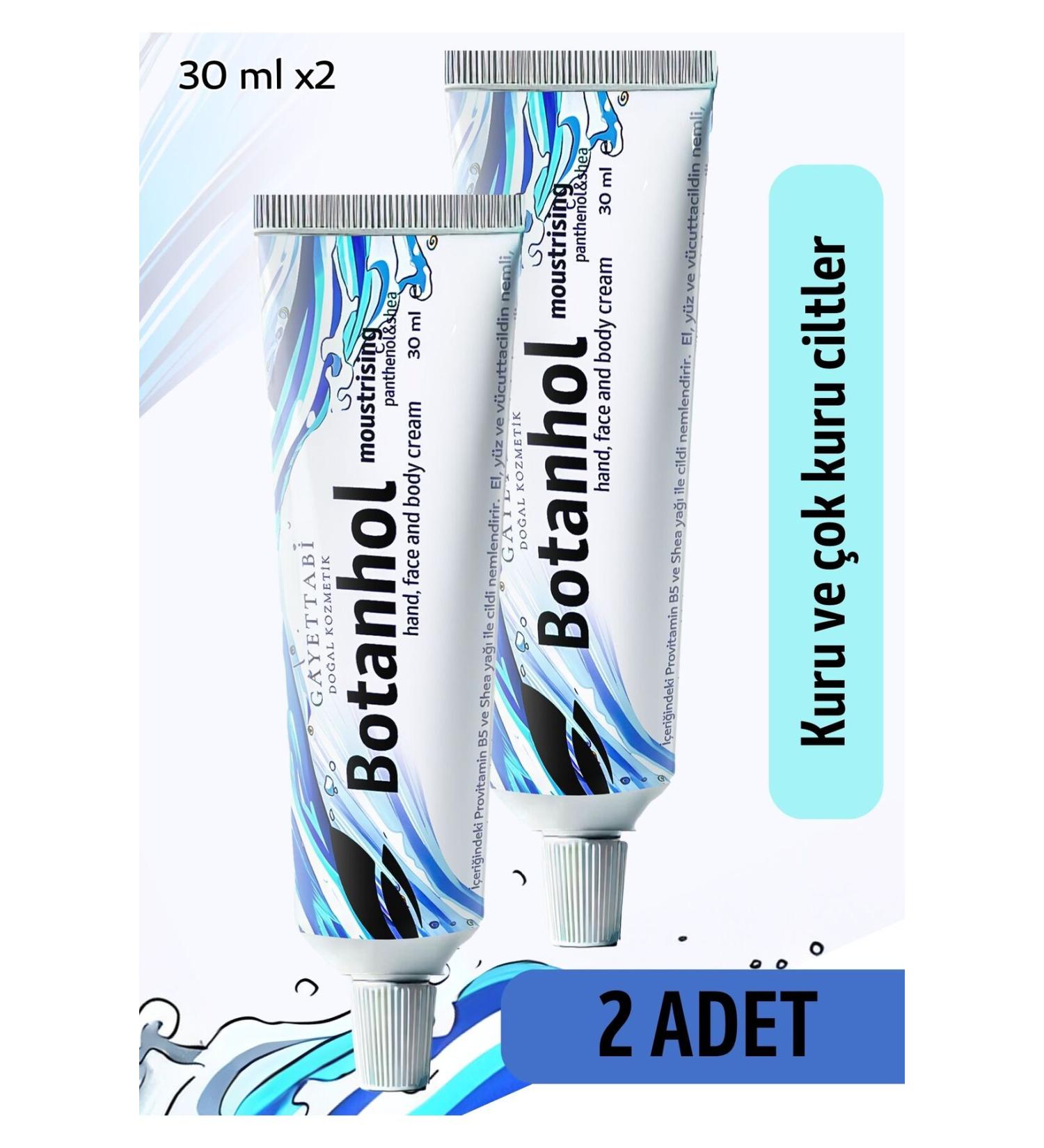 gayettabi Botanhol Moisturising 30 ml x2 Daily Hand Face Body Moisturizing Cream- Panthenol&Shea - Buy Online on GoSupps.com