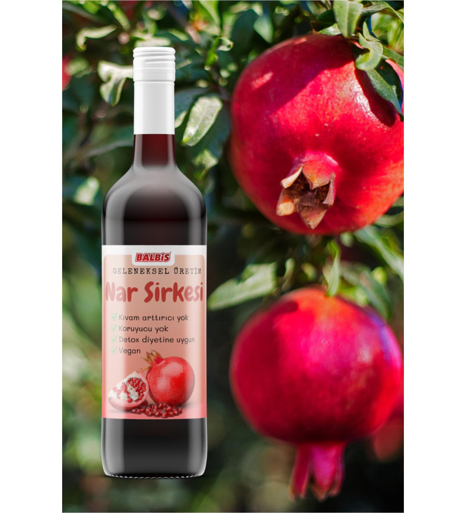 Balbis Natural Pomegranate Vinegar - 250 cc Glass Bottle - Buy Online on GoSupps.com