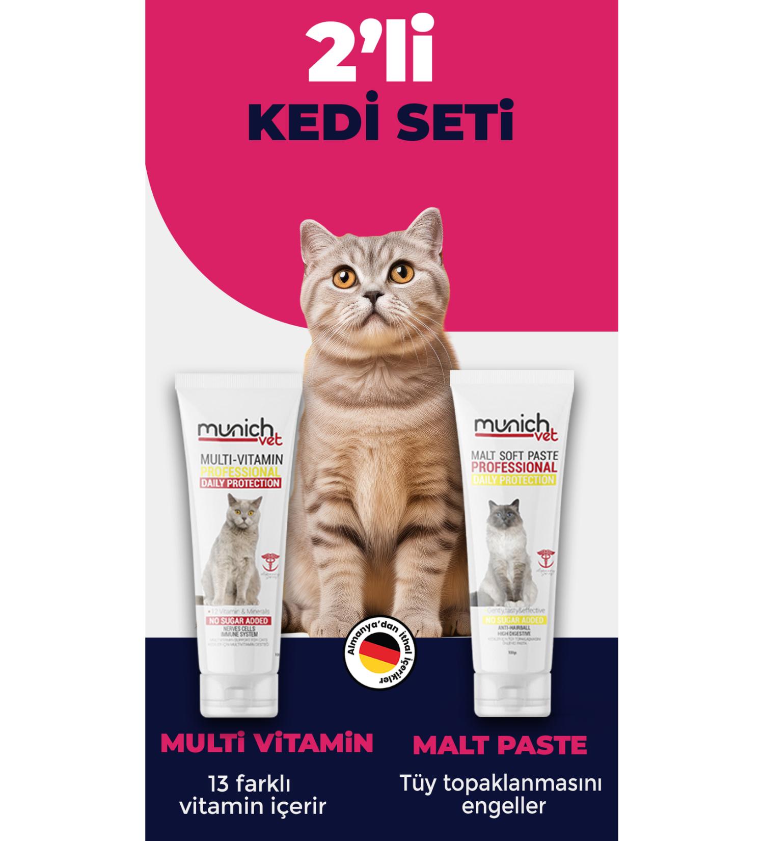 Munich Vet 2-Pack Multi Vitamin Paste 100 gr Malt Paste Anti-Fluff 100 gr (SATISFACTION GUARANTEED) - Buy Online on GoSupps.com