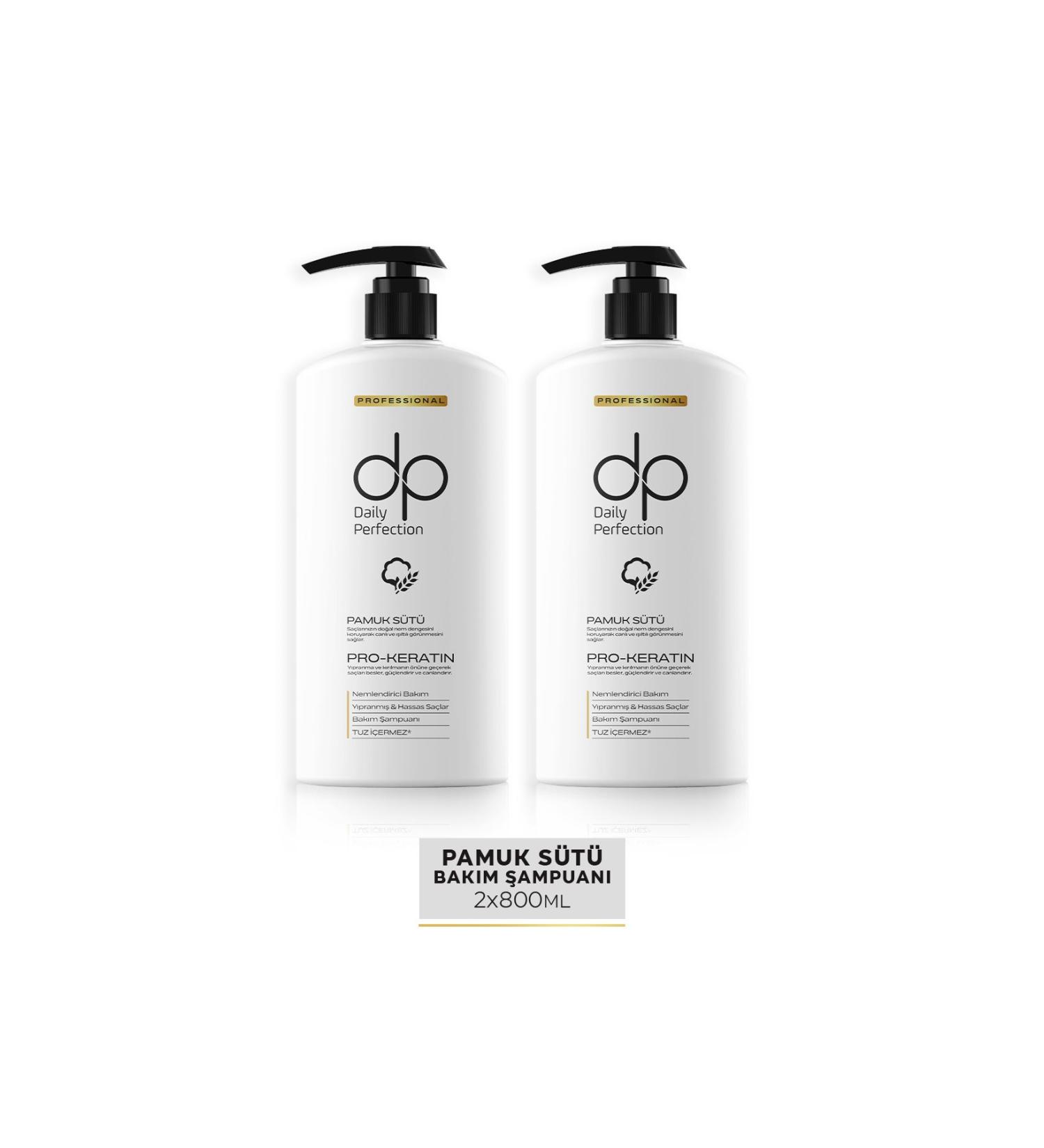 dp Daily Perfection Shampoo Cotton Milk 800 ml X 2 Pieces - Buy Online on GoSupps.com