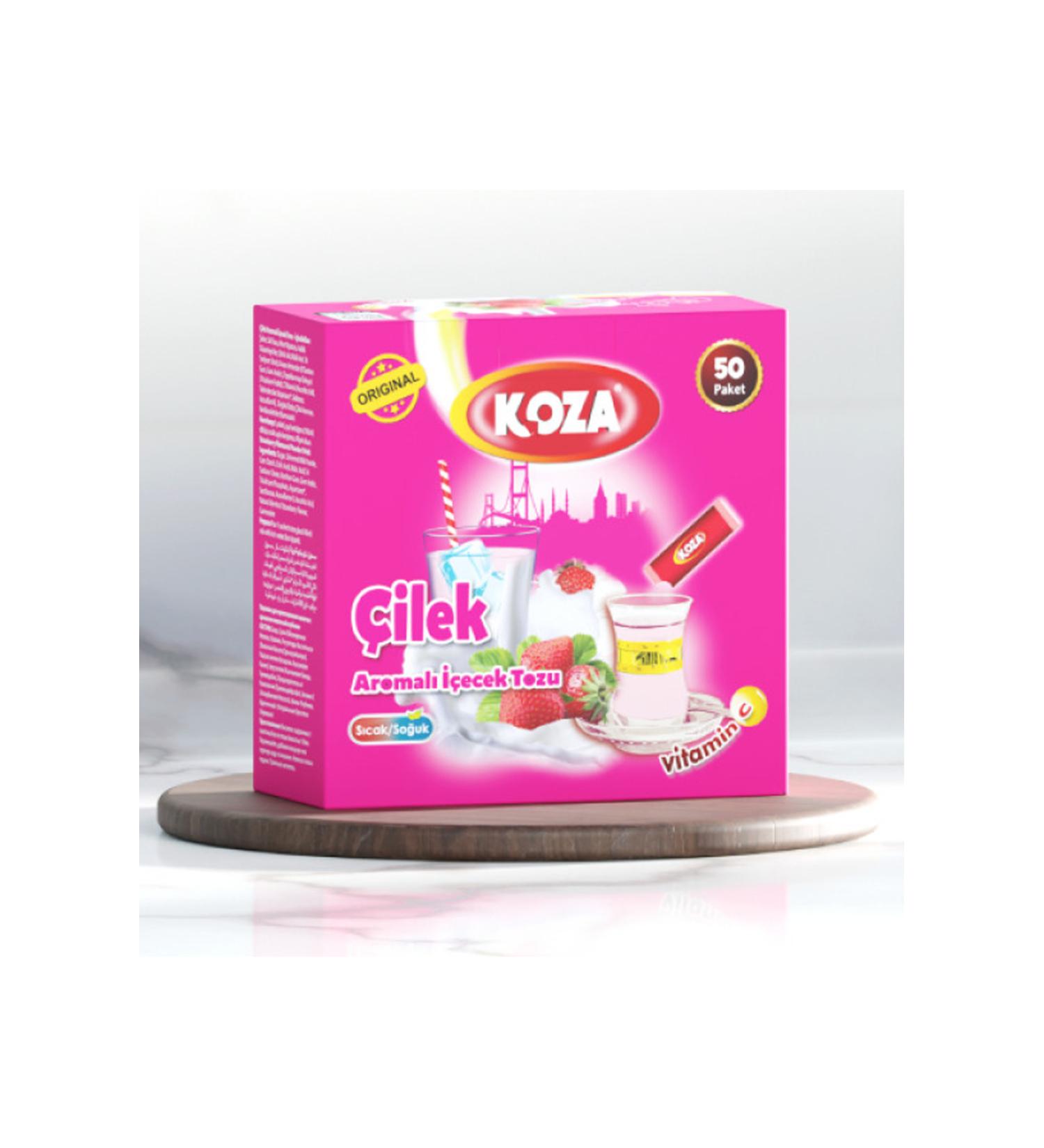 Koza Single Use Strawberry Flavored Powder Drink 50's