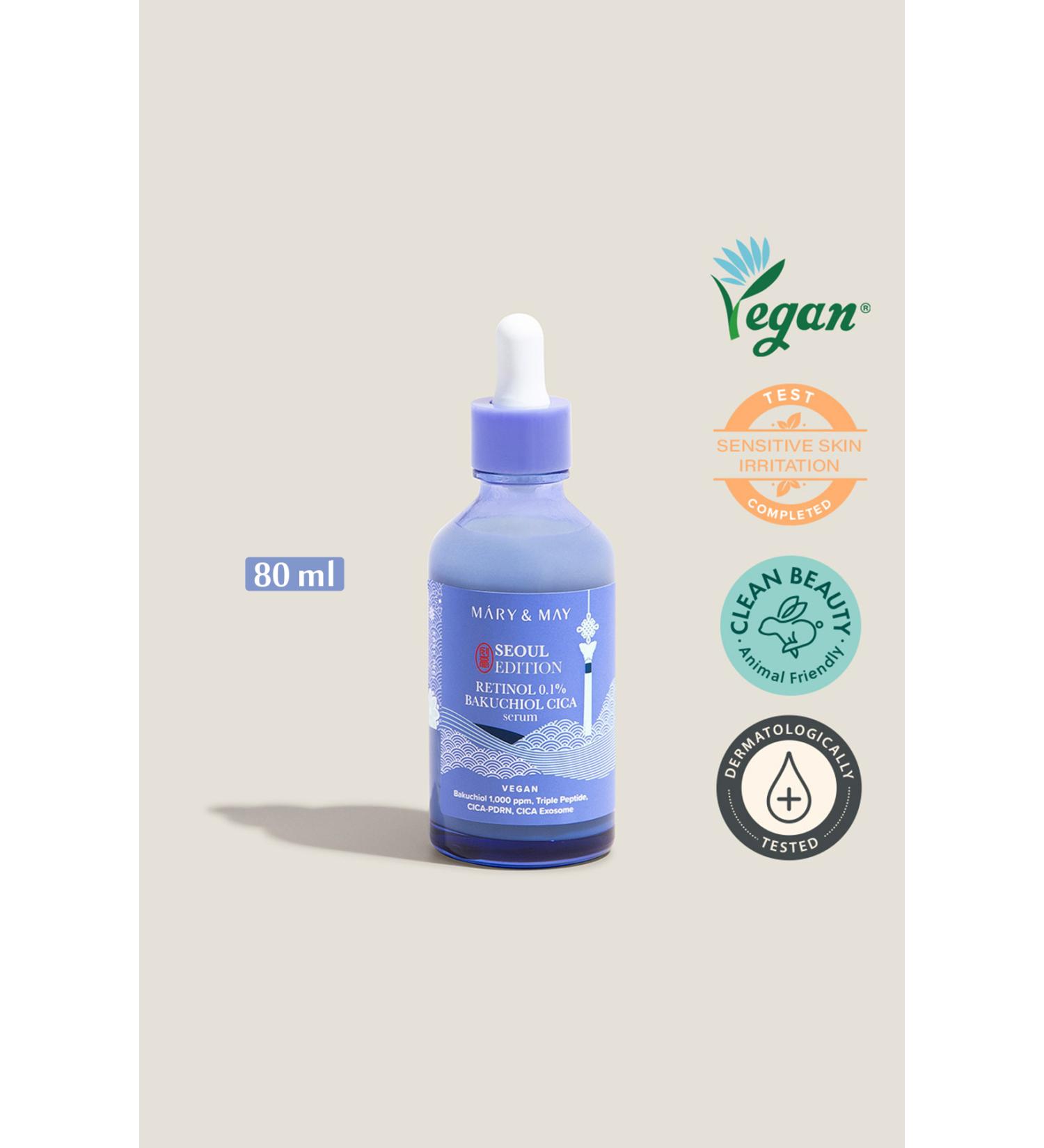 Mary & May Seoul Edition Retinol 0.1% Bakuchiol Cica Serum/Retinol Skin Renewal Serum Containing Bakuchiol Cica - Buy Online on GoSupps.com