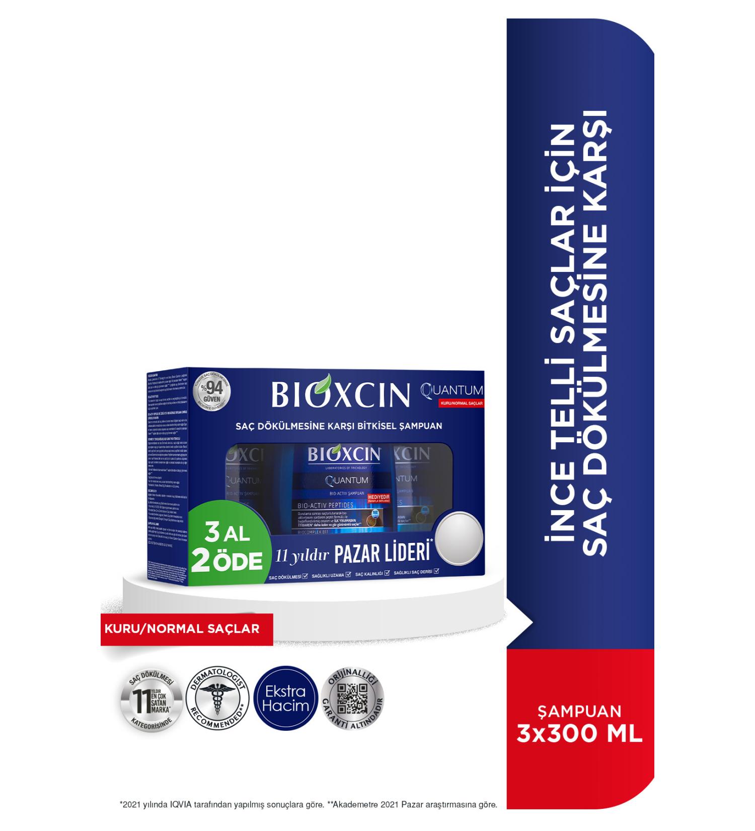 Bioxinin Quantum Dry and Normal Hair 300ml BUY 3 PAY 2 - Anti-Loss Shampoo for Fine Hair - Buy Online on GoSupps.com