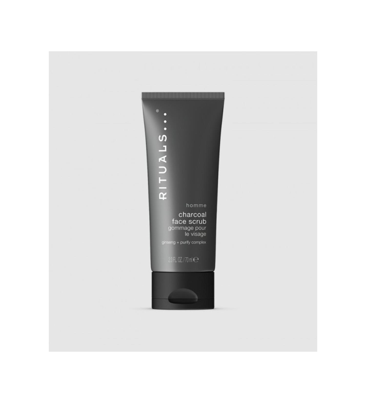 Rituals Homme Charcoal Facial Scrub Purifying & Pre-Shave Care with Ginseng and Purify Complex