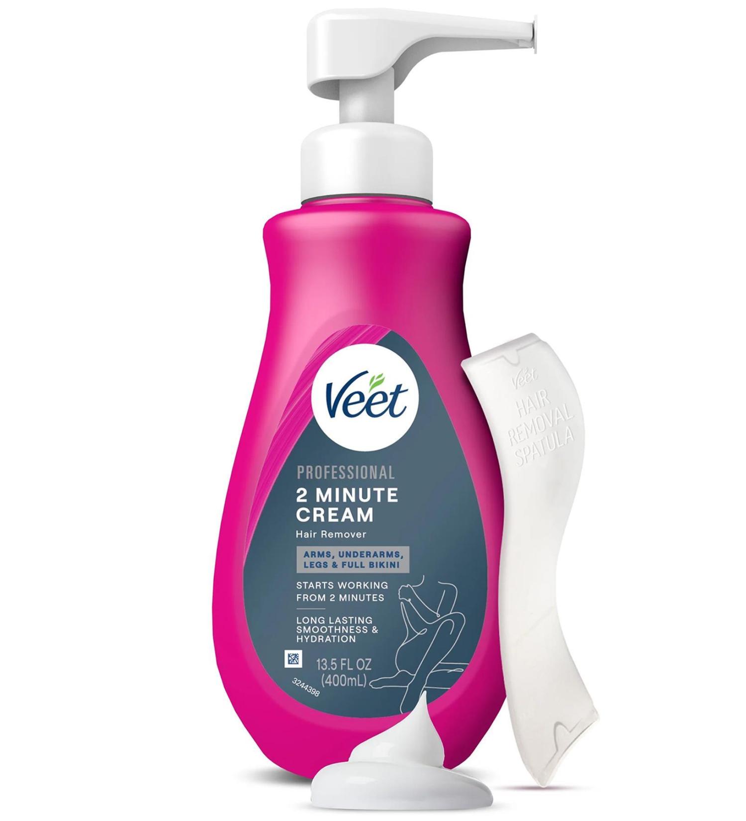 Veet Professional 2 Minute Full Body Hair Removal Cream 400ML - Buy Online on GoSupps.com