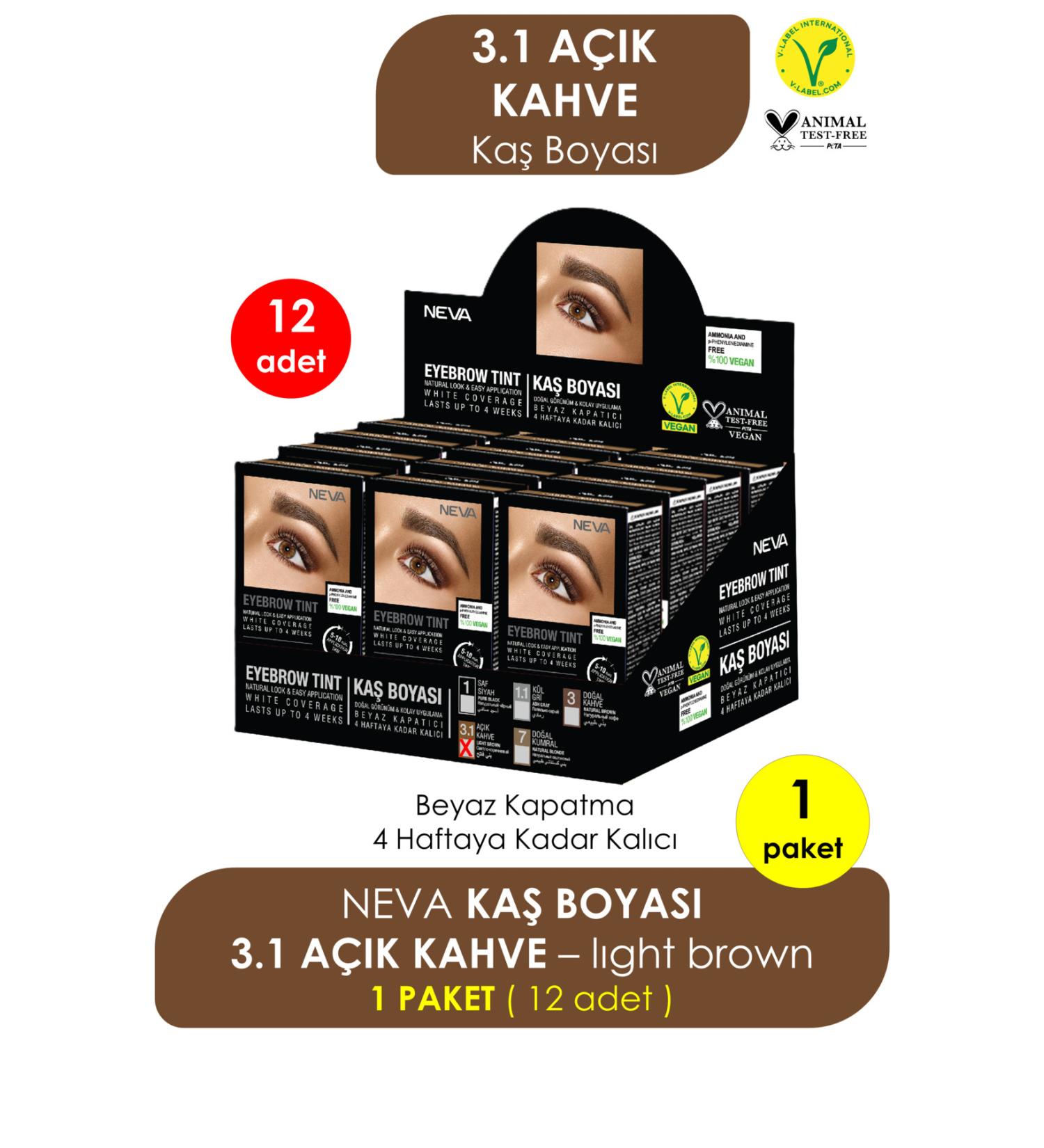 Neva Eyebrow Dye 12 pieces (1 pack)