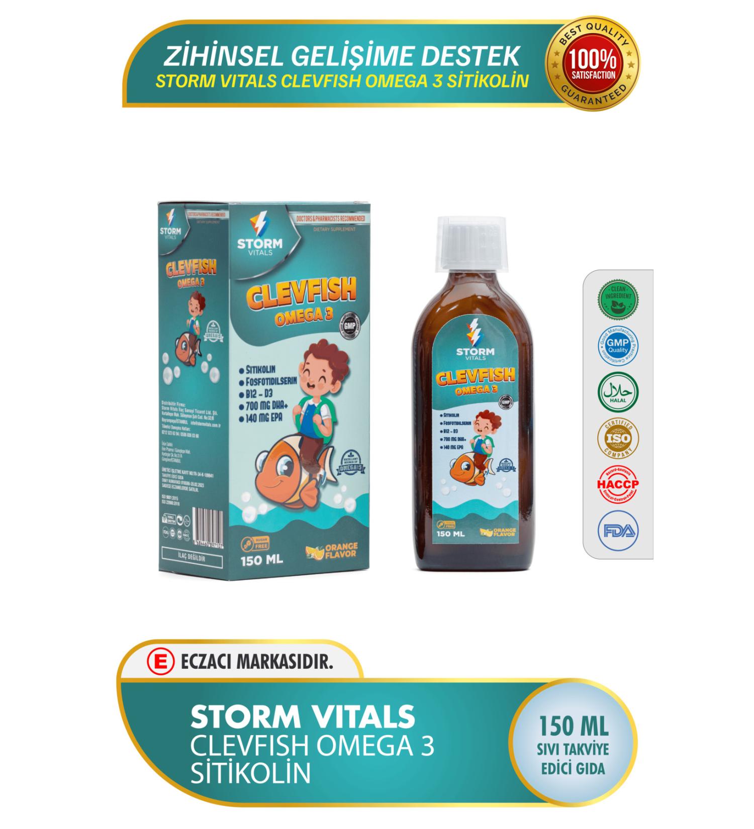 STORM VITALS CLEVFISH OMEGA-3 CYTICHOLINE - Buy Online on GoSupps.com
