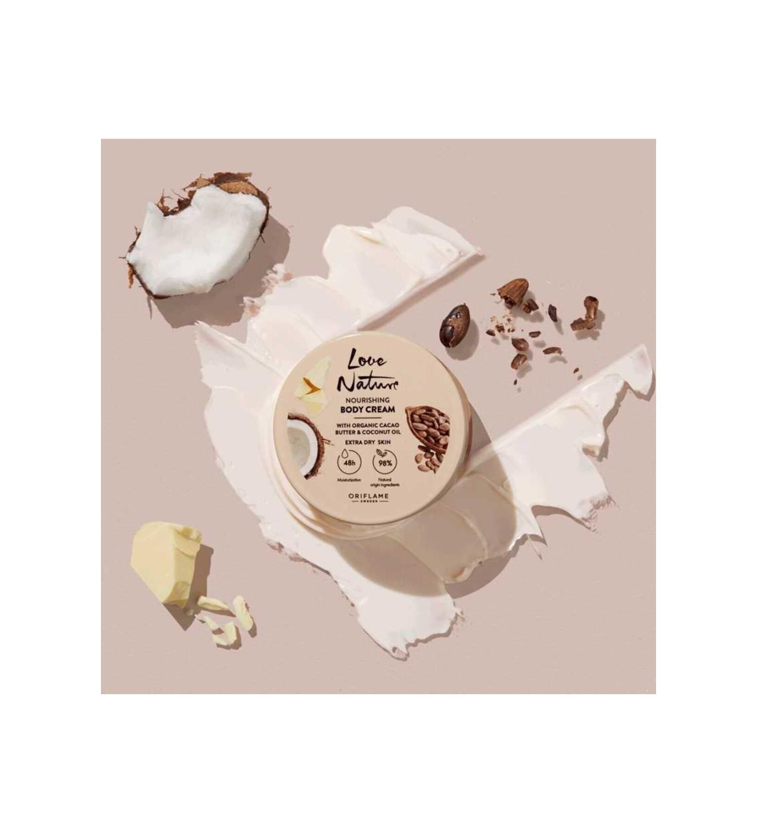 Oriflame Love Nature Organic Cocoa Butter and Coconut Oil Nourishing Body Cream - Buy Online on GoSupps.com