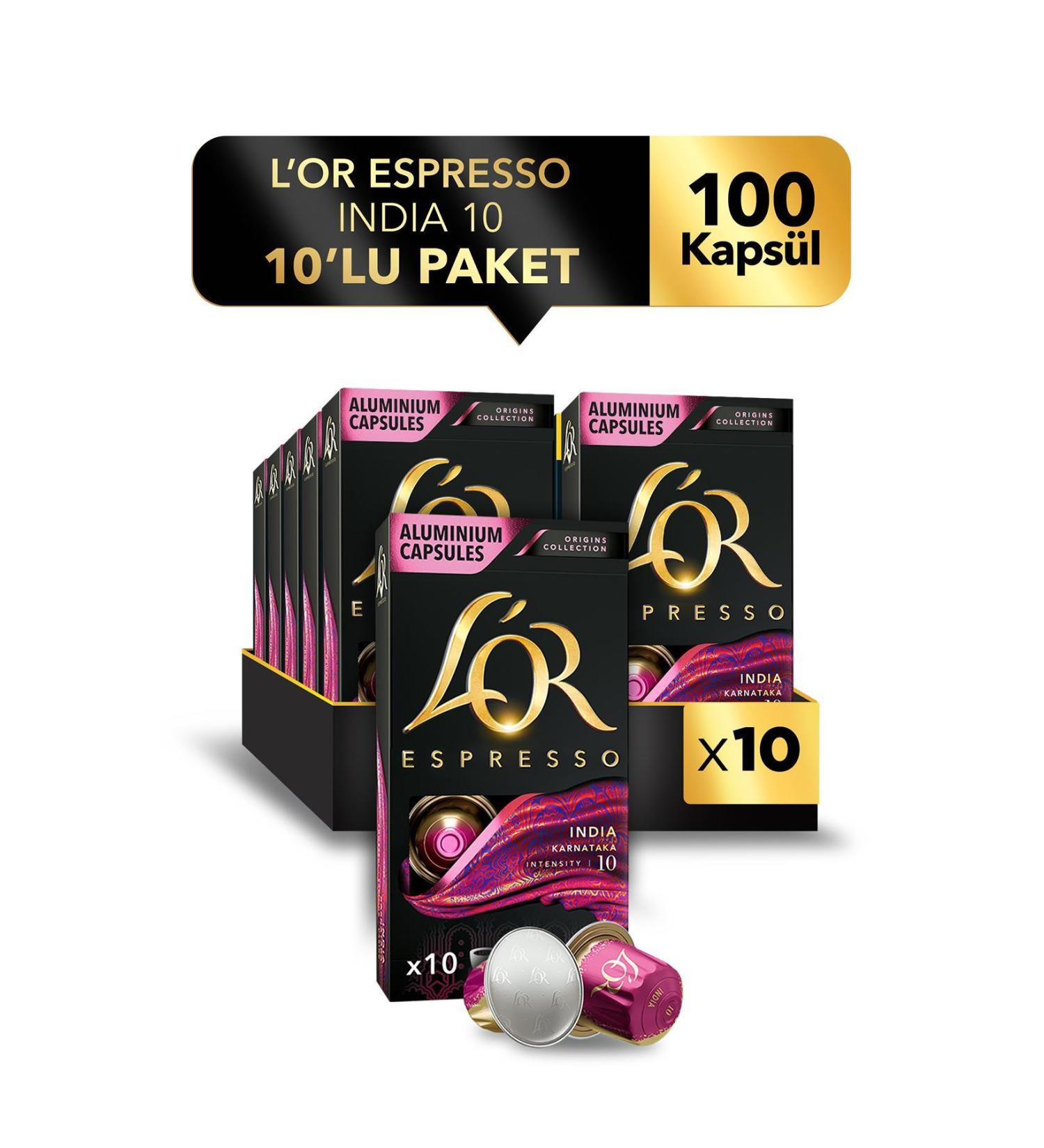 L'OR Espresso Origin India X 100 Capsules - Buy Online on GoSupps.com