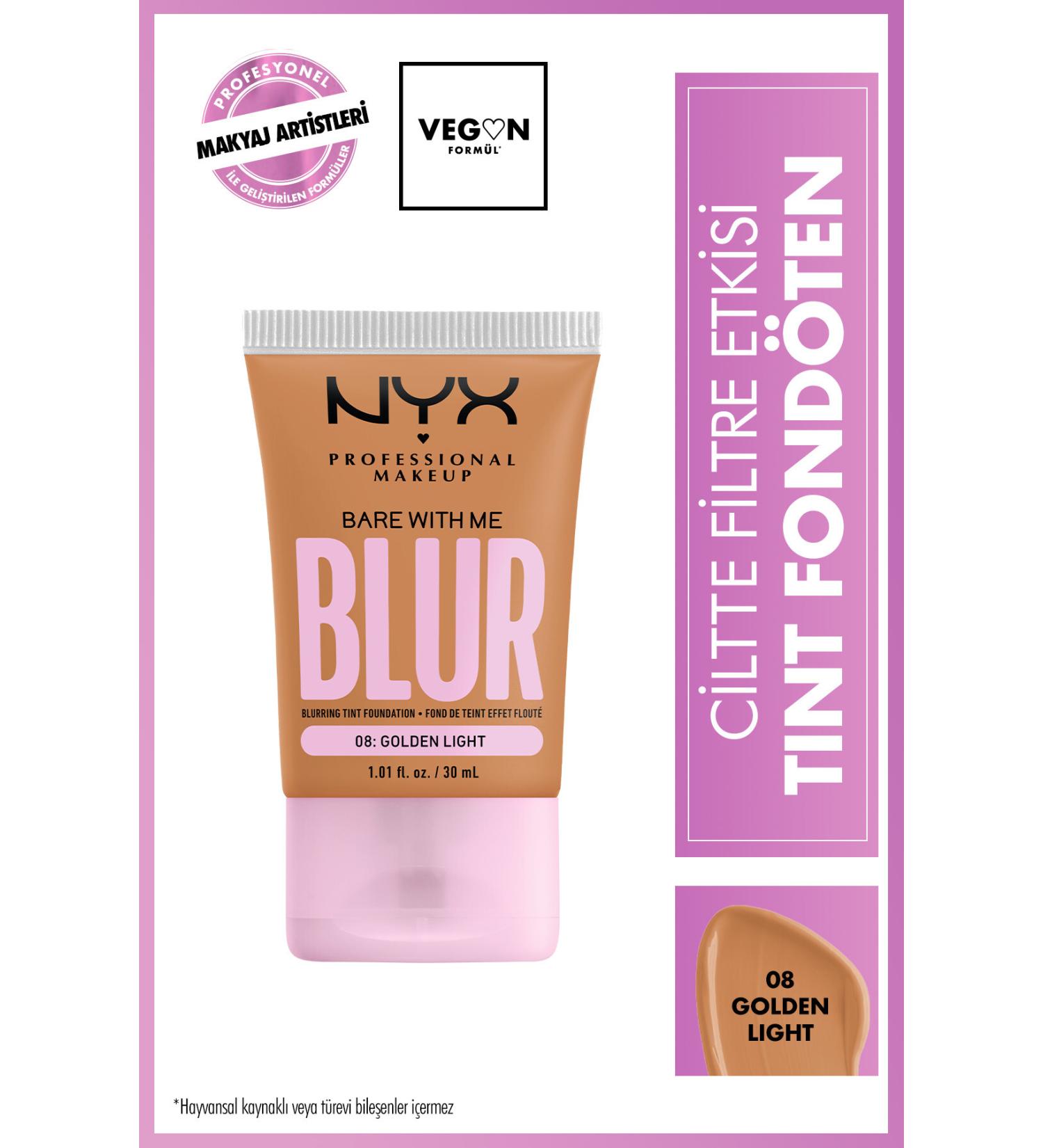 NYX Professional Makeup Blur Tint Skin Filter Effect Foundation - 08 Golden Light - Buy Online on GoSupps.com