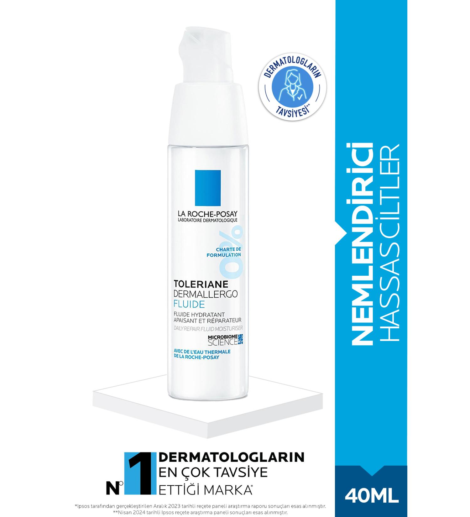 La Roche Posay Toleriane Dermallergo Fluide Moisturizing Face Cream for Sensitive Skin 40 ml - Buy Online on GoSupps.com