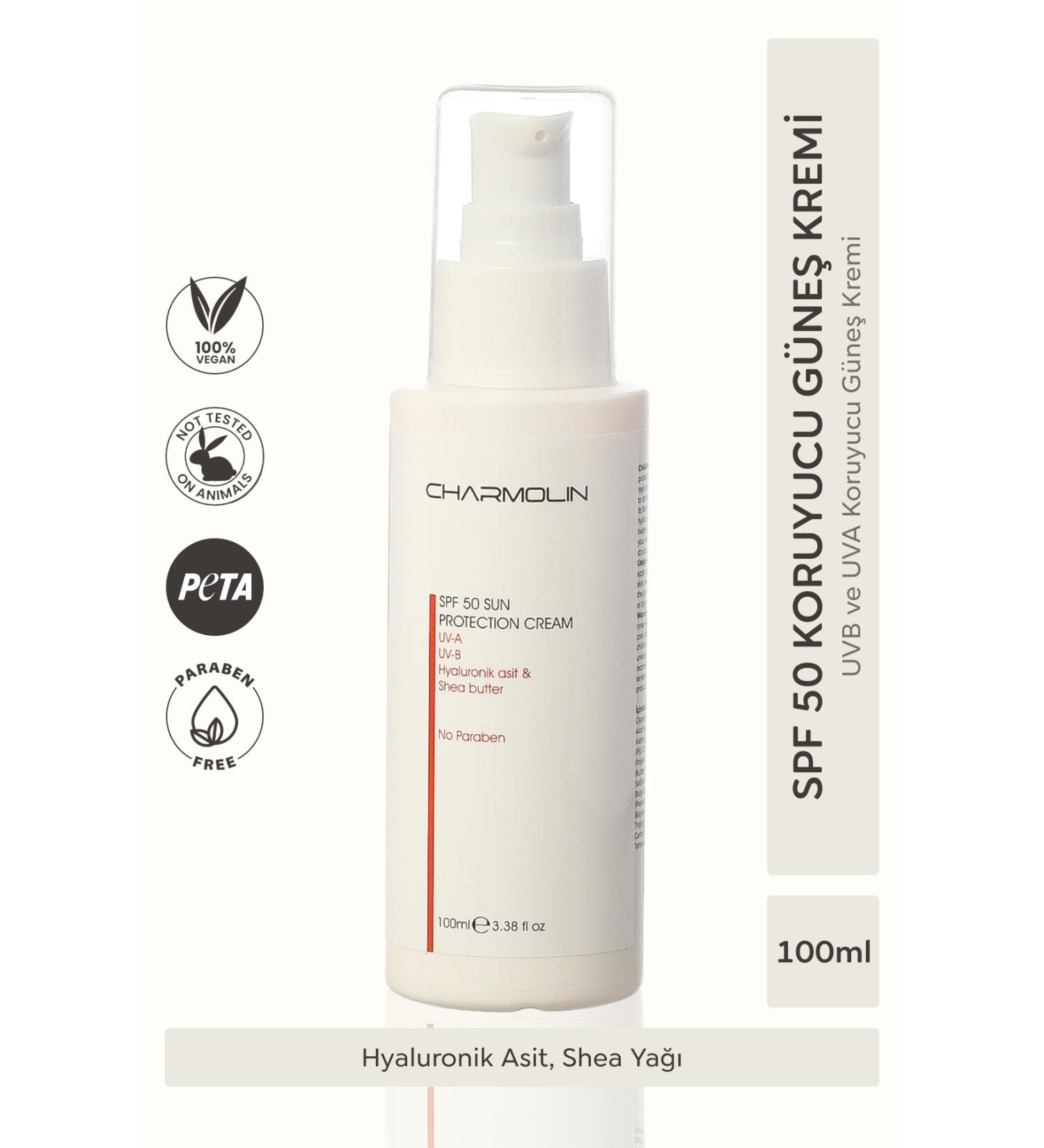 CHARMOL N Spf 50 Anti-Stain Water Resistant High Uva / Uvb Protection Paraben-Free Face Sun Cream 100ml - Buy Online on GoSupps.com