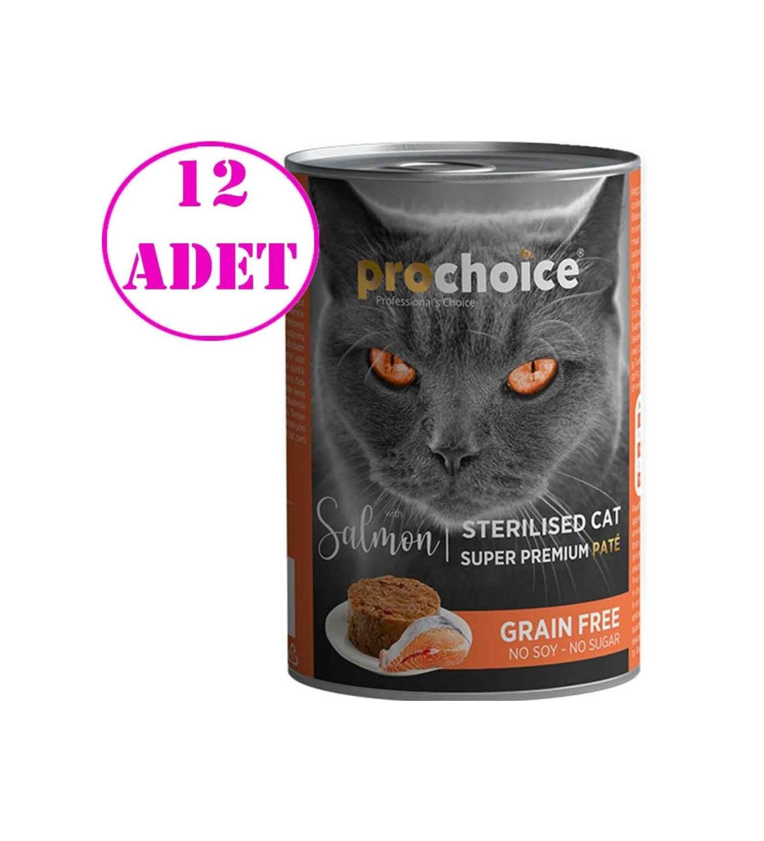 Pro Choice Pro Choice Sterilized Salmon Cat Pate 400 gr 12 Pcs