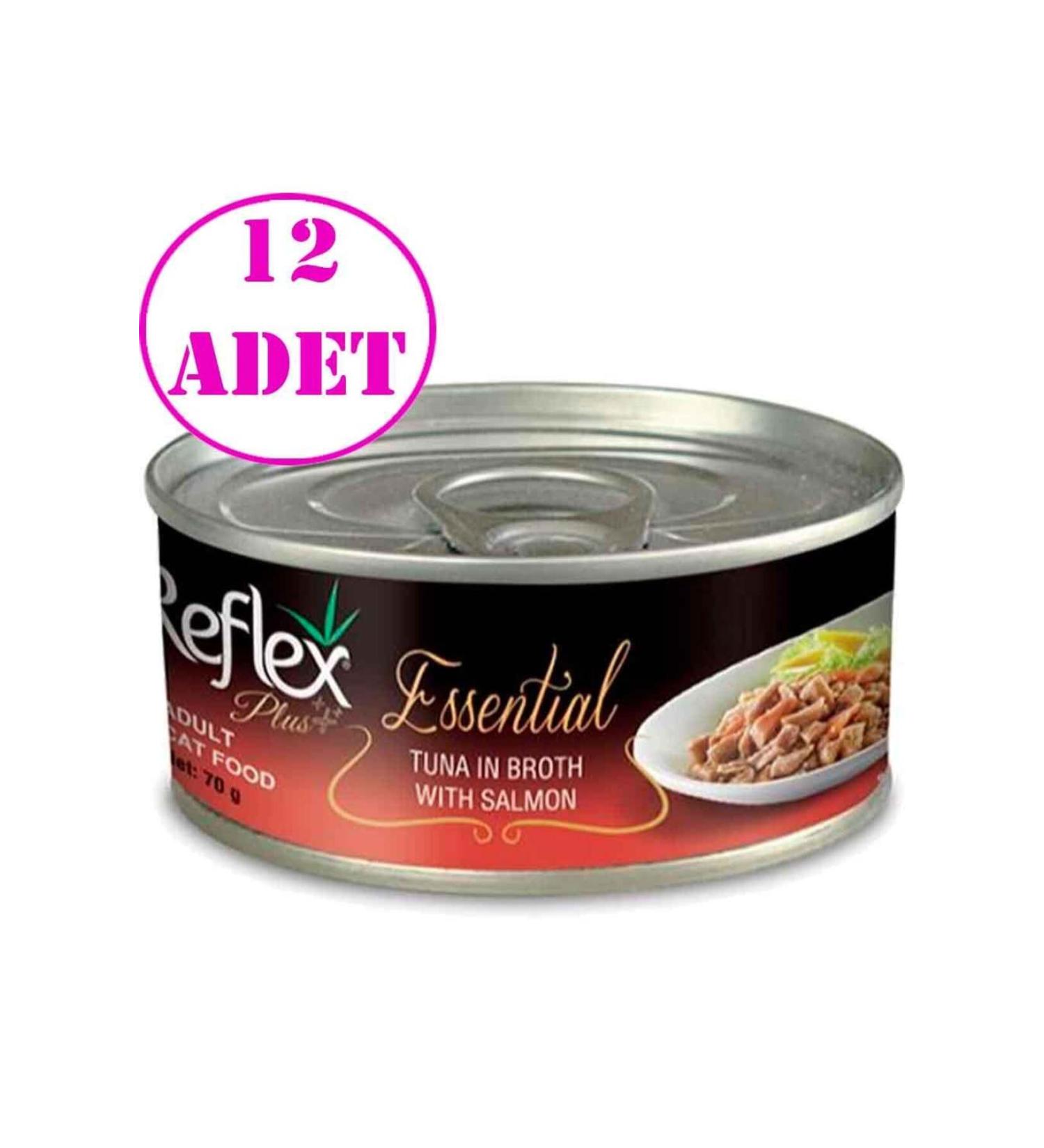 Reflex Plus Essential Tuna and Salmon Adult Cat Canned Food 70 gr 12 Pcs