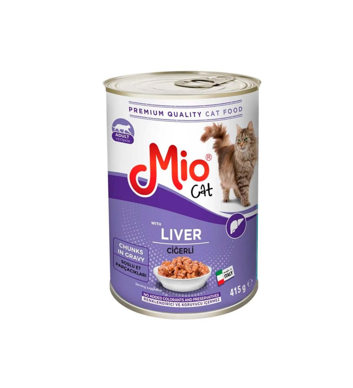 Mio Mio Liver Adult Cat Canned Food 415 gr