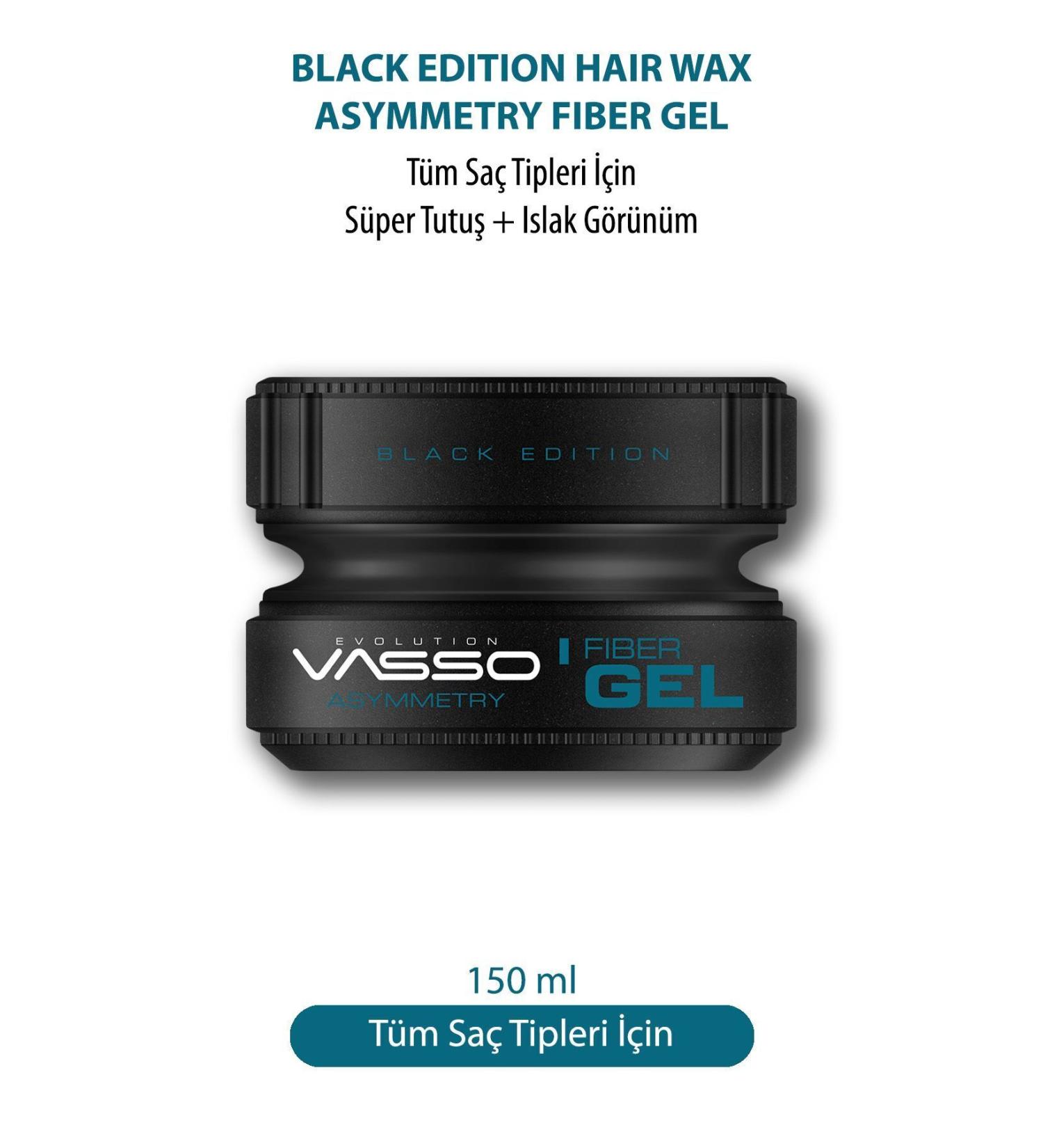 Vasso Men 24 Hour Ultra Hold and Shiny Look Styling - Vasso Asymmetry Fiber Gel 150 ml - Buy Online on GoSupps.com