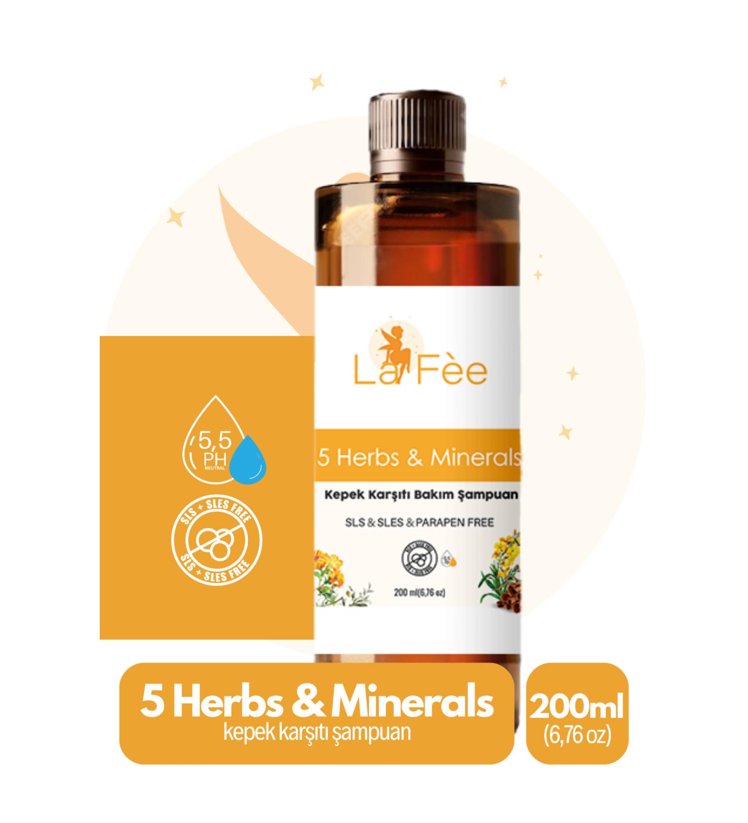 LA FEE 5 herbs & minerals anti-dandruff care shampoo 200 ml