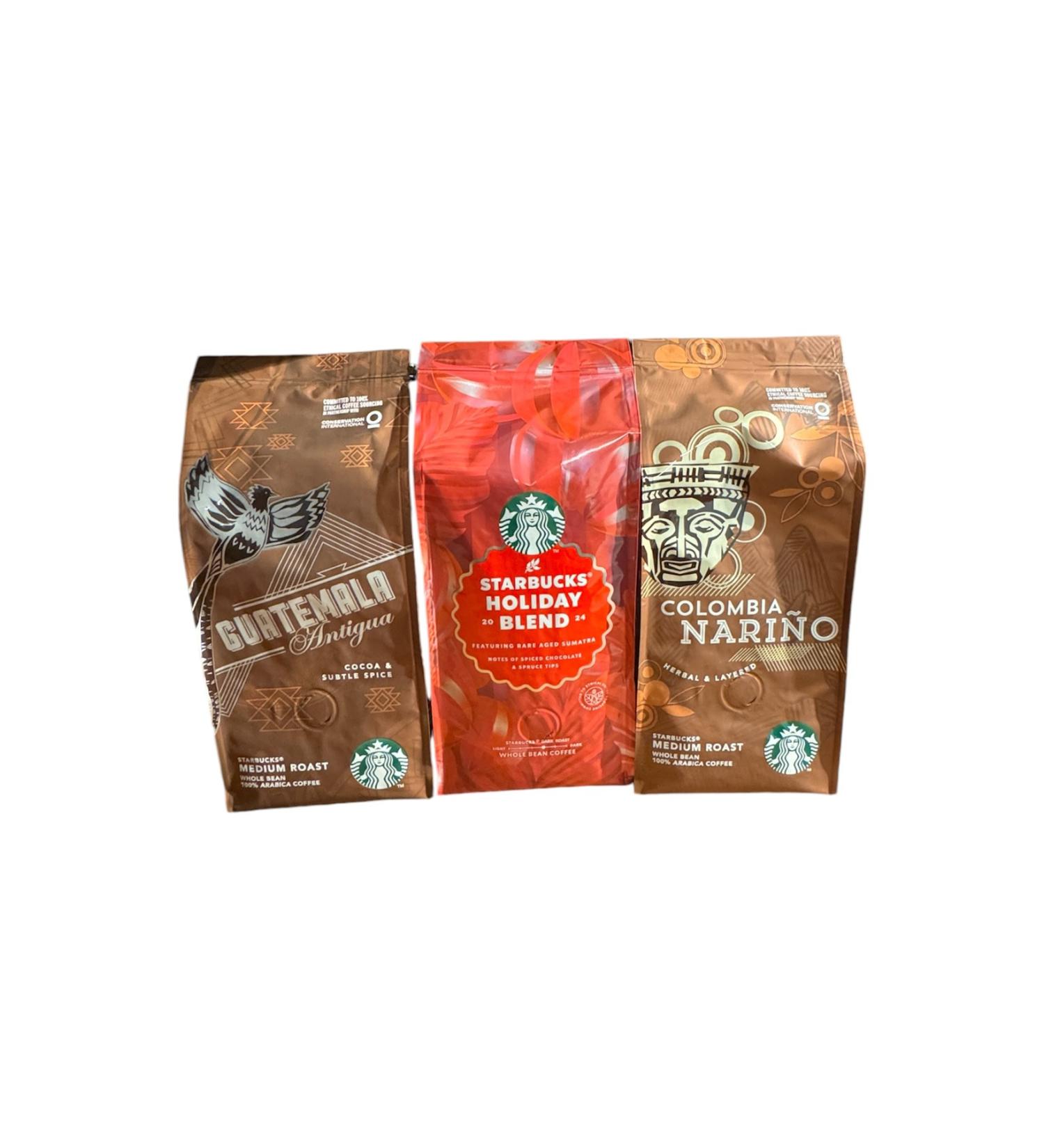 Starbucks Coffee Beans Colombia - Holiday Blend - Guatemala 3x250gr