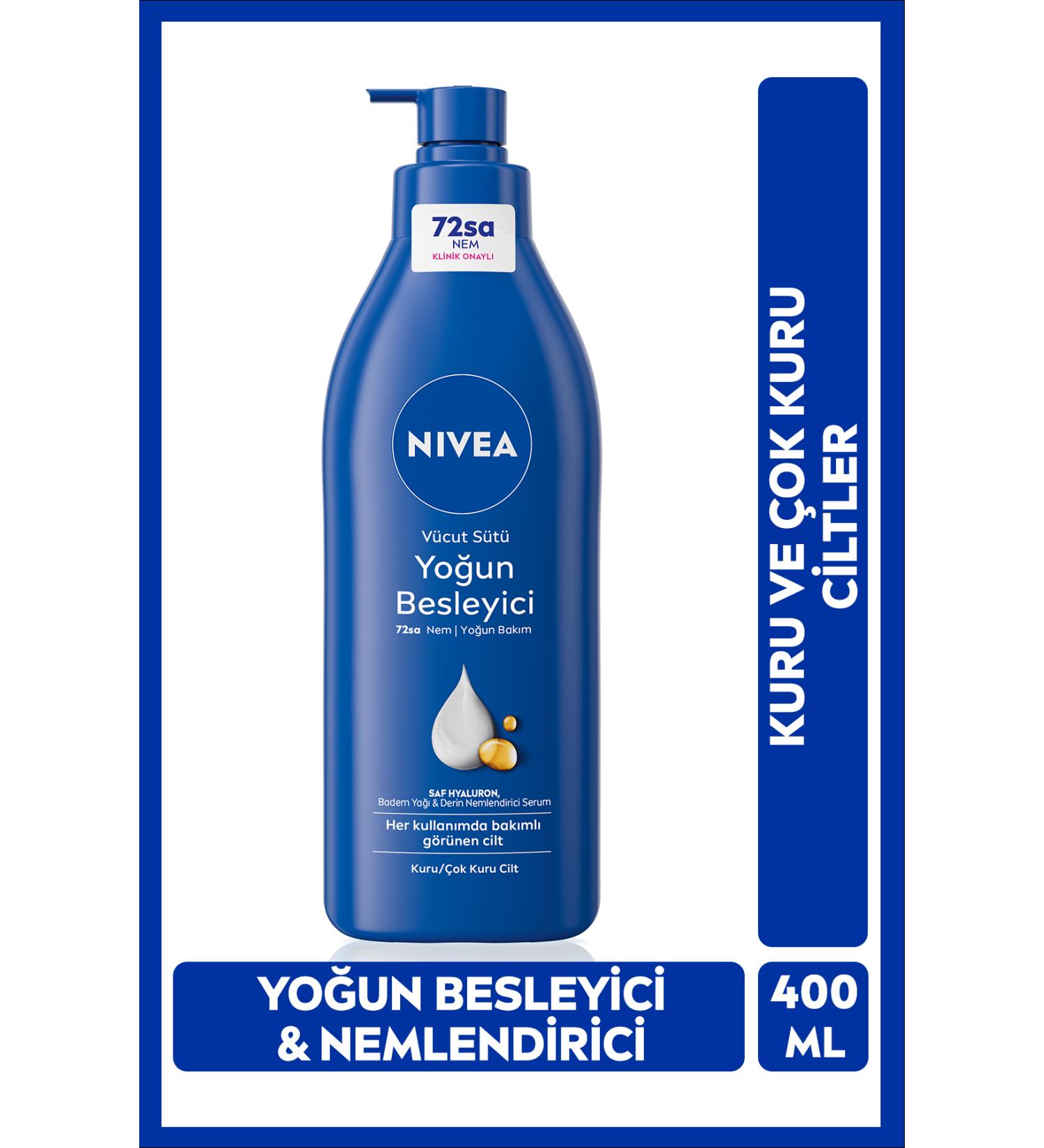 NIVEA Nourishing Body Milk 400ml Dry And Very Dry Skin Moisturizer For 48 Hours Almond Oil First WW73