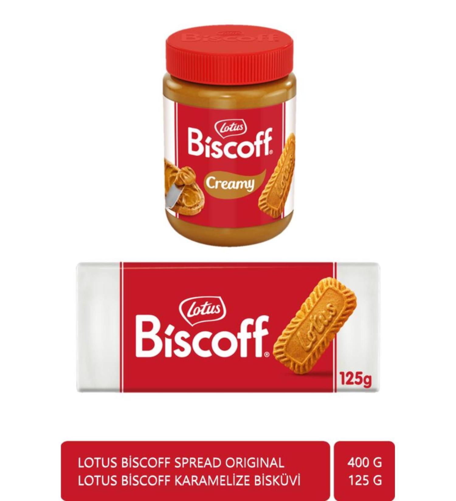 Lotus Biscoff Spread Biscuit Cream 400 gr Biscoff Caramelized Biscuit 125 gr - Buy Online on GoSupps.com