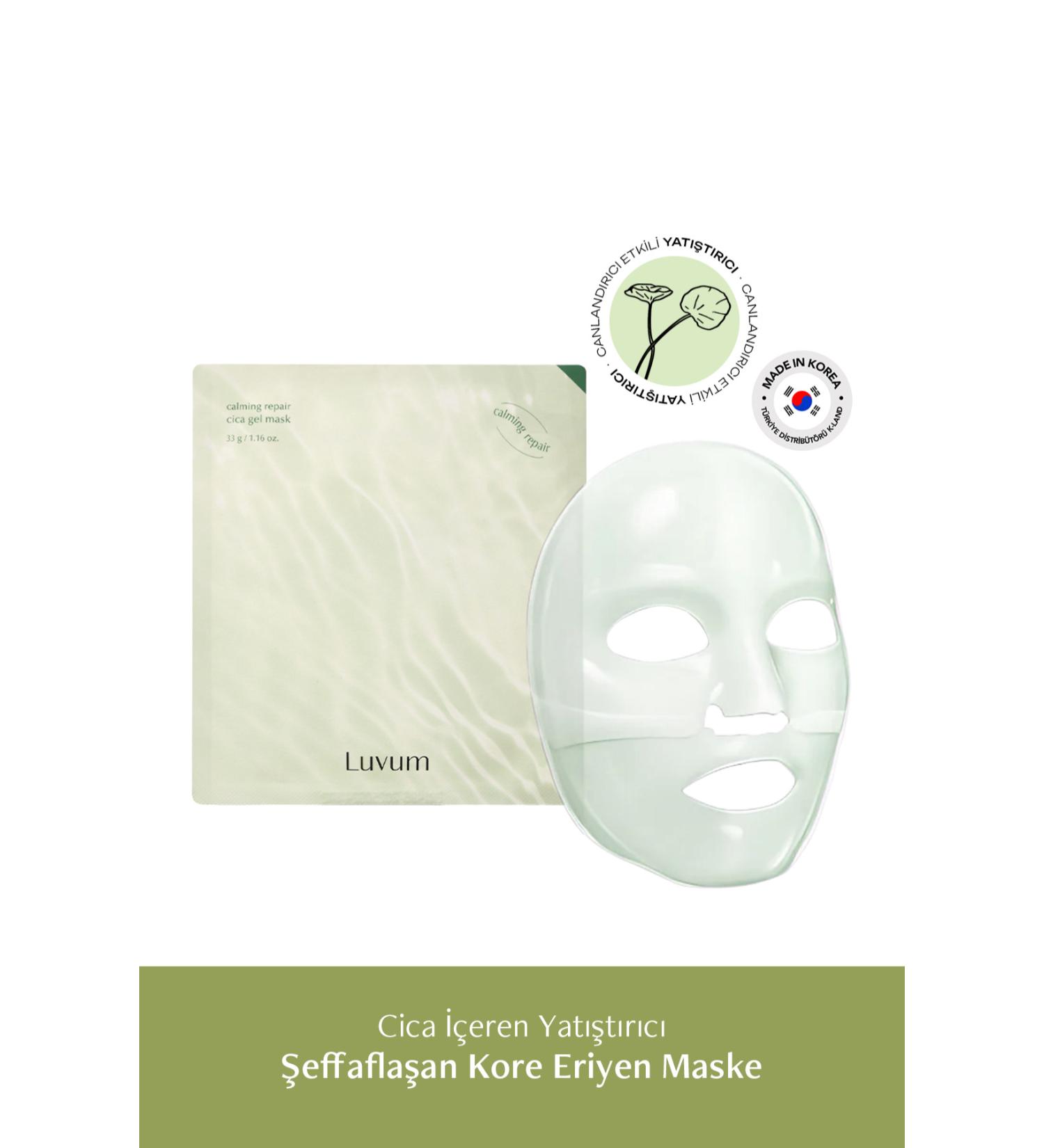 LUVUM Transparent Korean Melting Mask Cica Soothing Calming Repair Cica Gel Mask - Buy Online on GoSupps.com