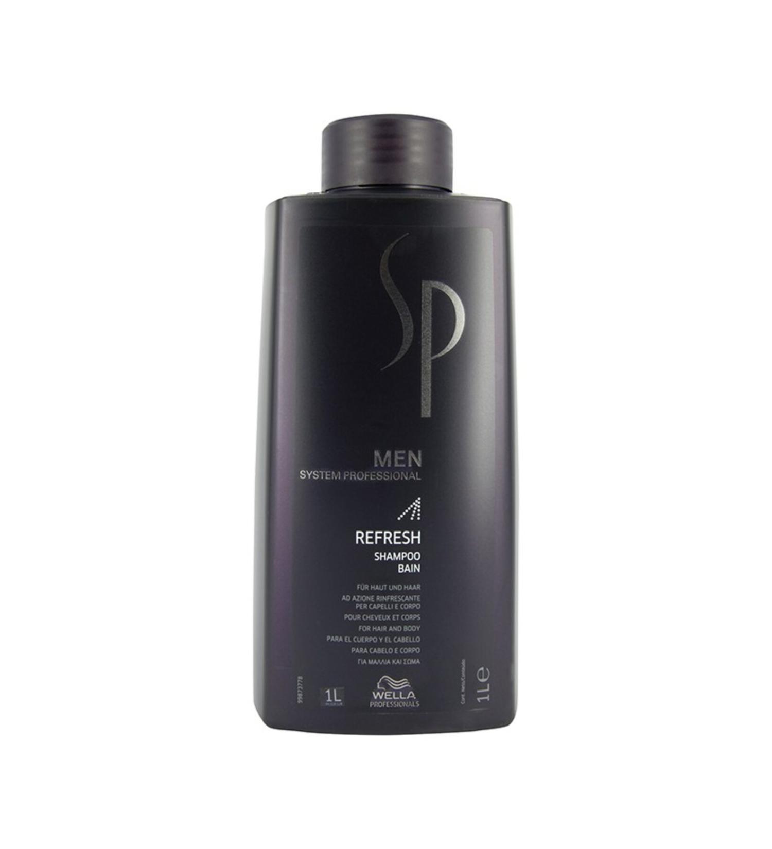 Wella Men Refresh Revitalizing and Refreshing Shampoo for Hair and Body 1000ml