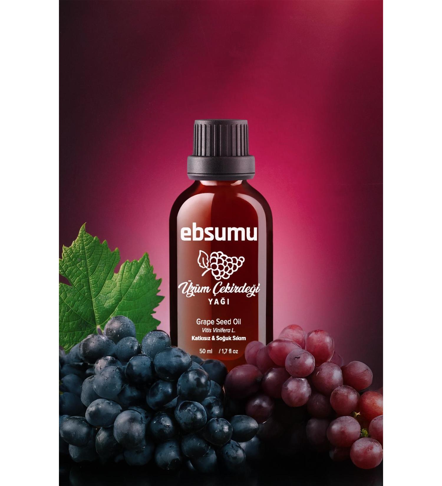 Ebsumu Grape Seed Oil 50 ML | Natural Choice for Young and Bright Skin - Buy Online on GoSupps.com