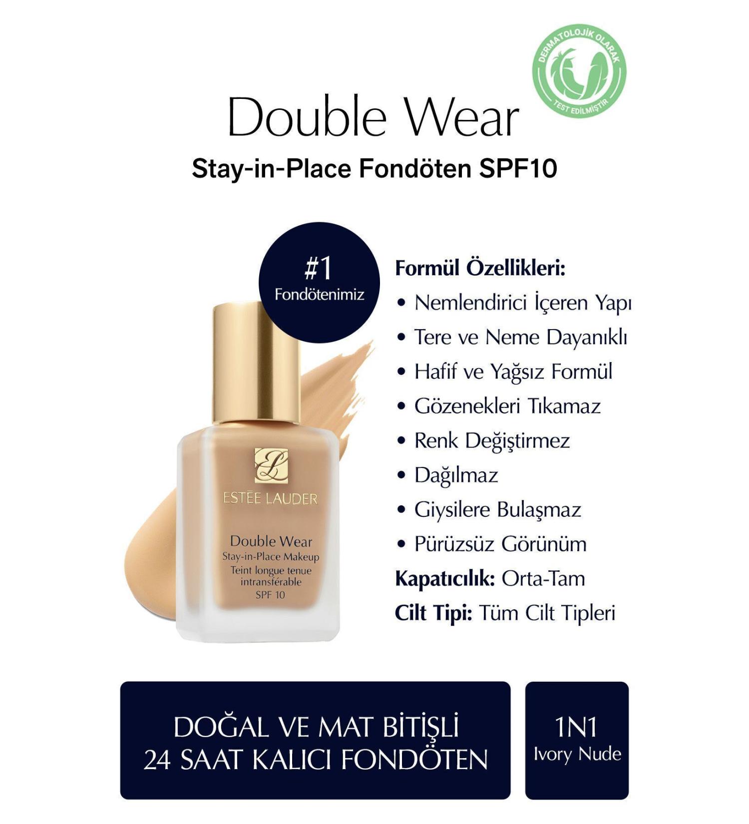 Estee Lauder Natural Beauty Foundation SPF 10 ( 1N1 Ivory Nude ) -30 ml MCZVG36