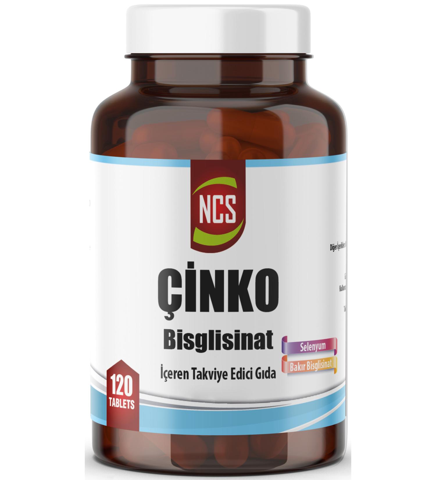 Ncs Zinc Zinc Selenium Copper Bisglycinate 120 Tablets and Pill Box