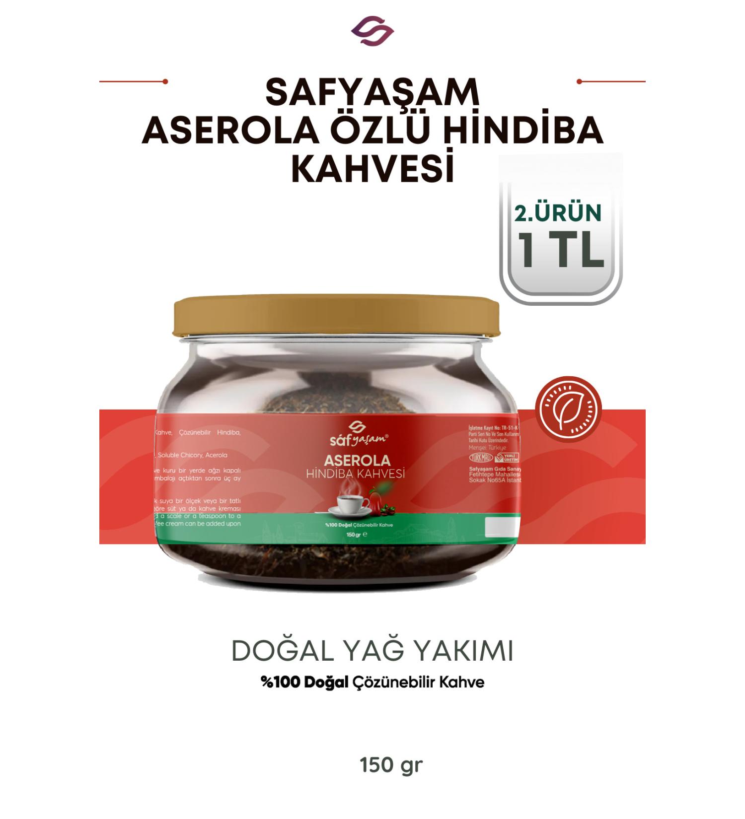 Safyasam Chicory Coffee Acerola Extract Slimming Diet Detox Coffee 1 Month (60 USES) Net 150gr - Buy Online on GoSupps.com