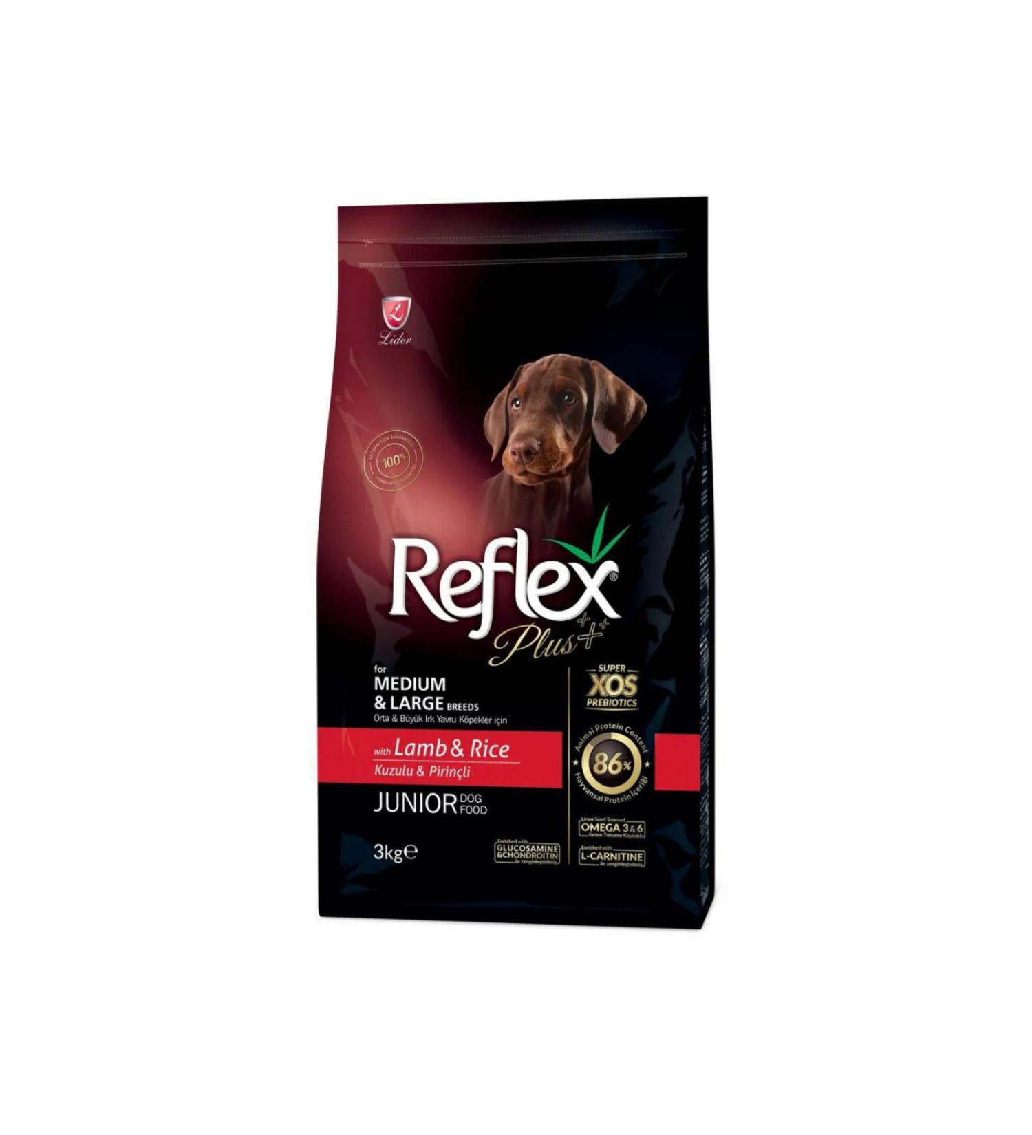 Reflex Plus Reflex Plus Medium Large Breed Lamb and Rice Junior Medium Large Lamb Rice Dry Dog Food 3Kg