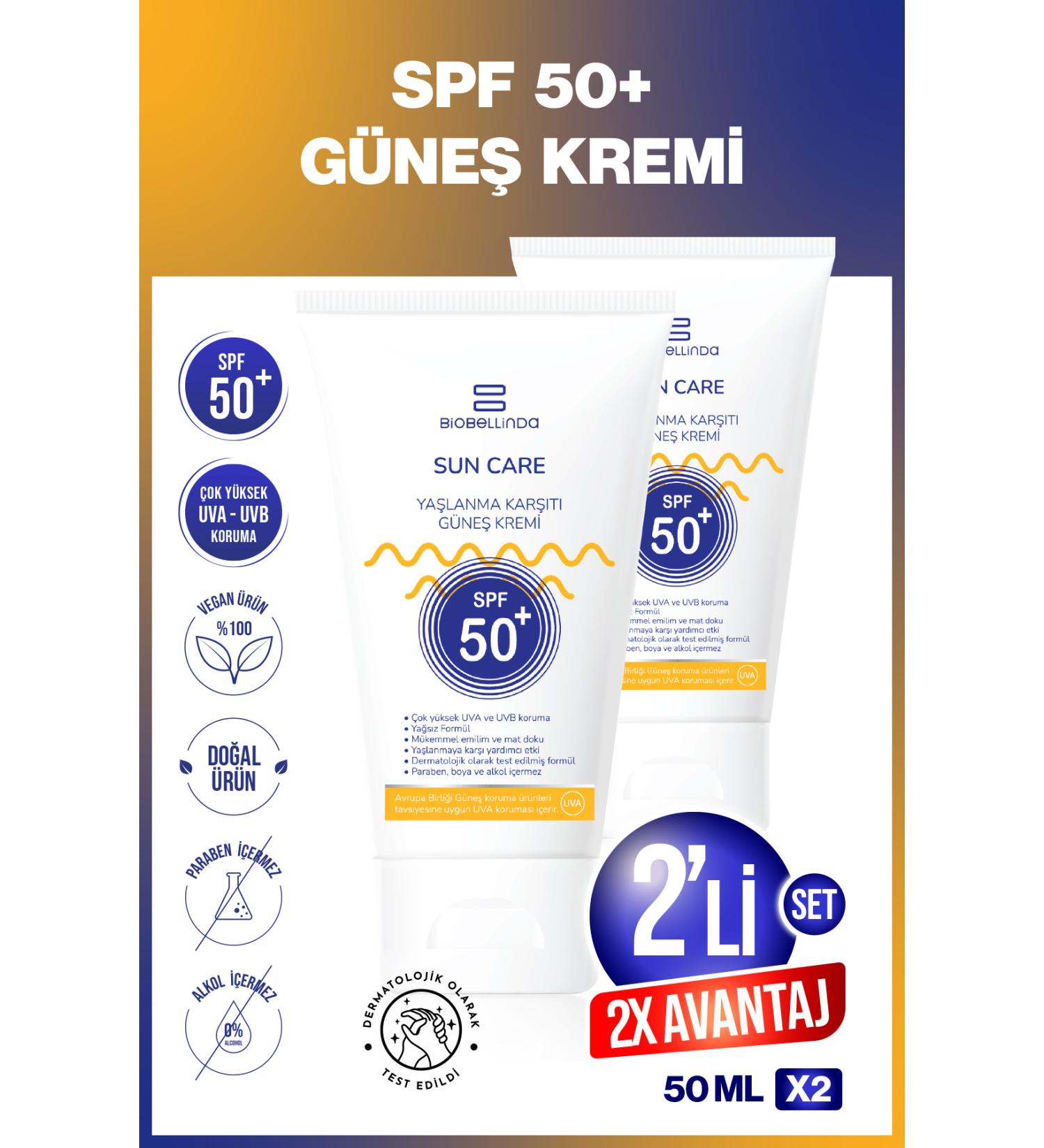 BioBellinda Anti-Aging & Anti-Spot Sunscreen 50 Spf 50 ml (Set of 2) - Buy Online on GoSupps.com