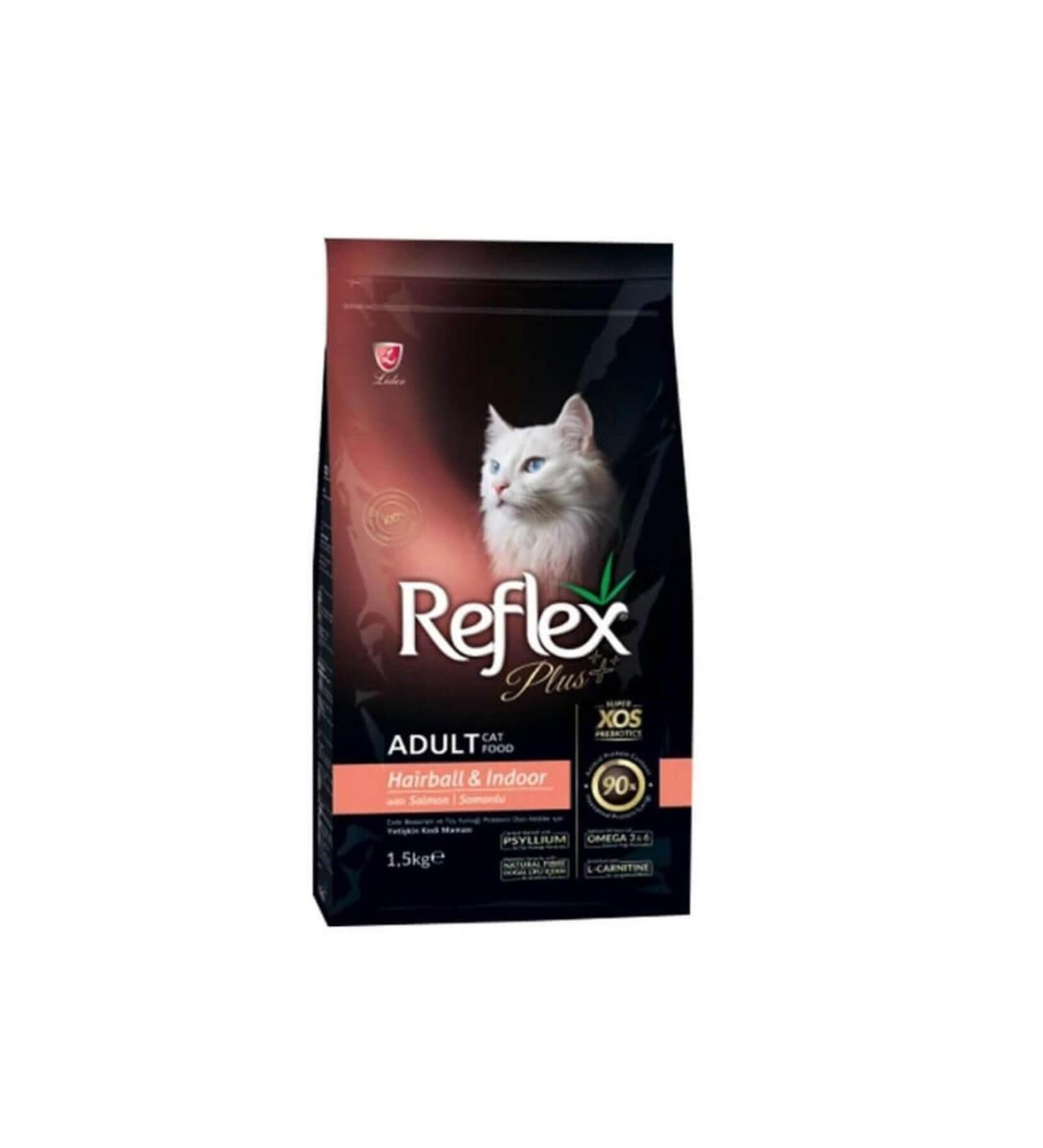 Reflex Plus Hairball Salmon Adult Cat Food Hairball Adult Cat Food 1.5KG