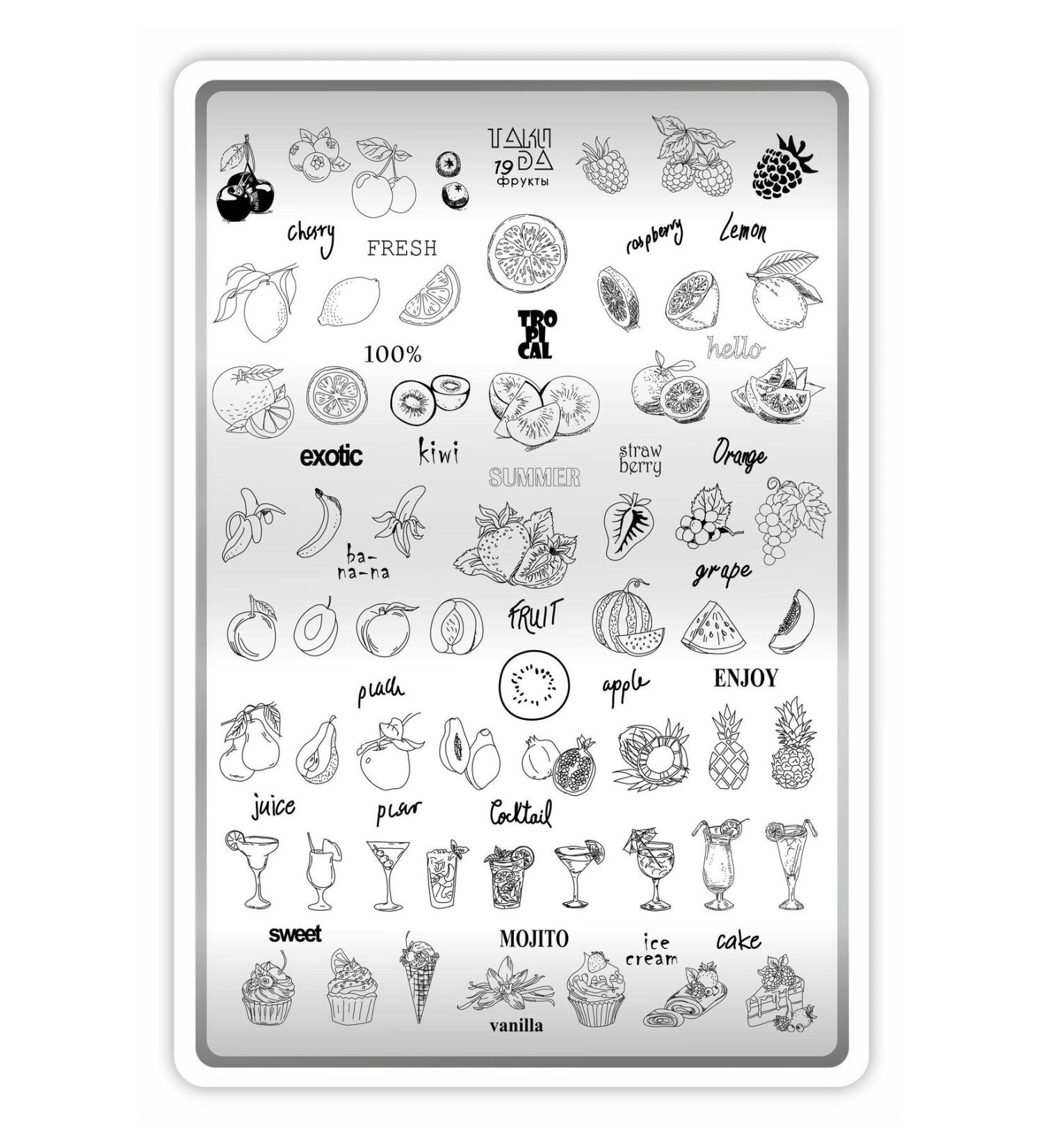 Takida Stamping Printing Plate Xl Fruit 19
