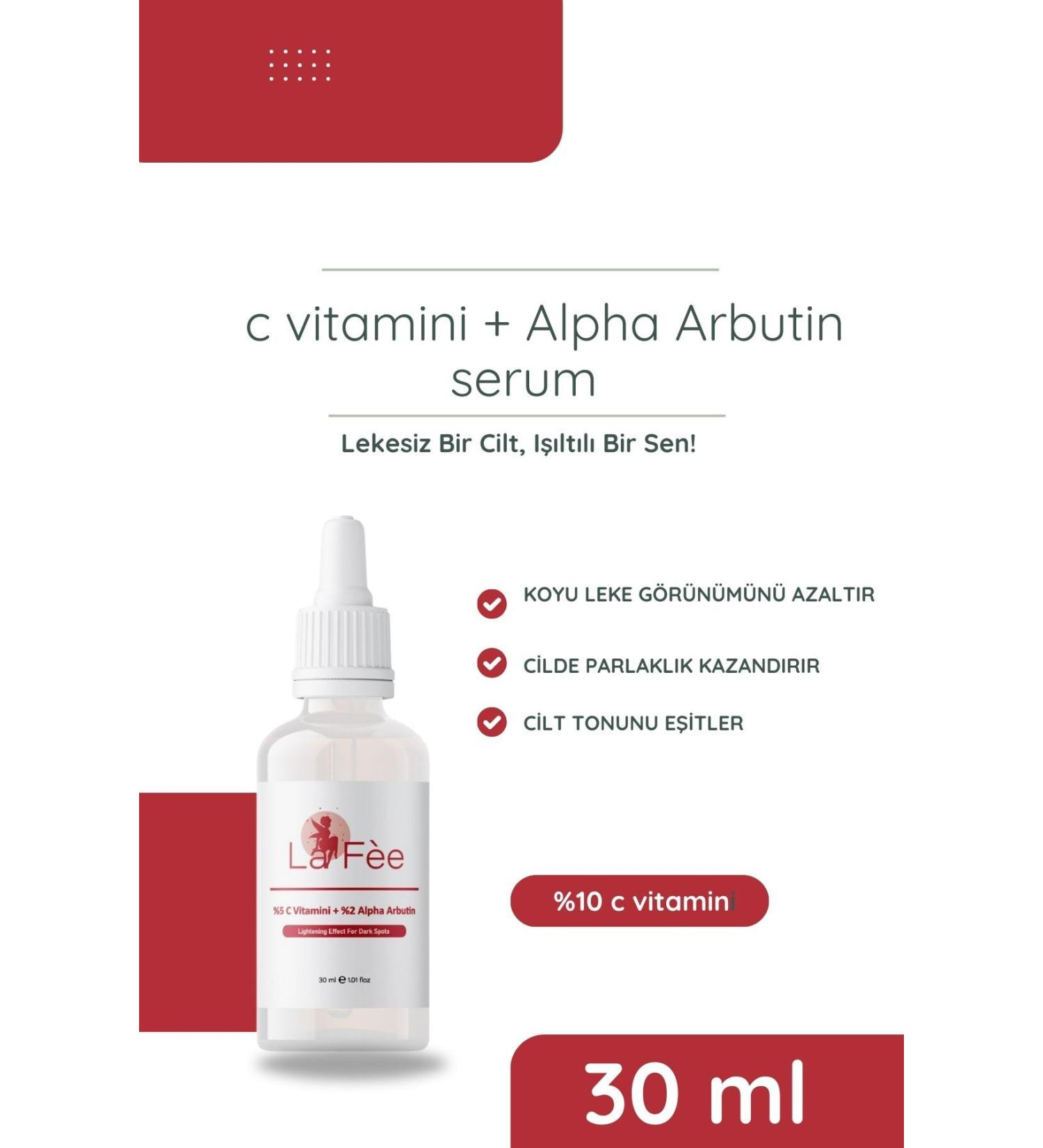 LA FEE 5% Vitamin C + 2% Alpha Arbutin Serum 30 ml - Buy Online on GoSupps.com