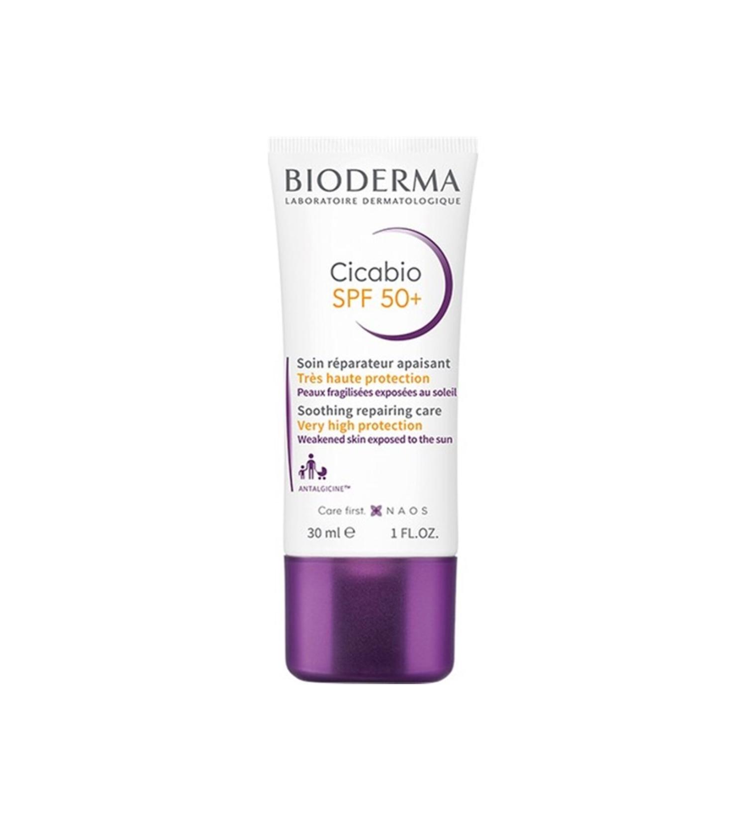 Bioderma Cicabio Cream Spf50 Skin Barrier Repair Anti-Spot Sunscreen Face Body Cream 40 ml