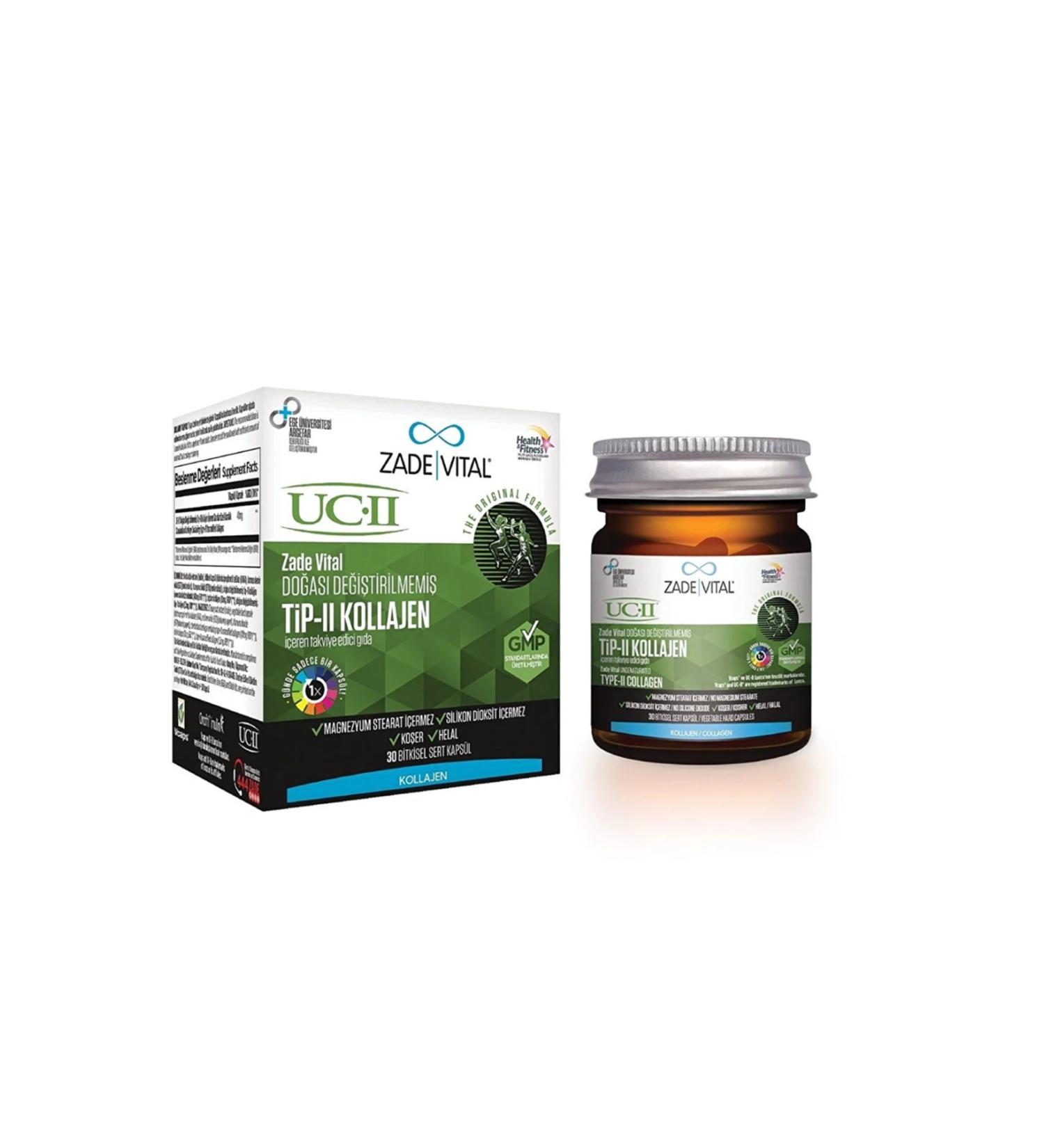 Zade Vital Uc-ii Type-ii Collagen 30 Capsules