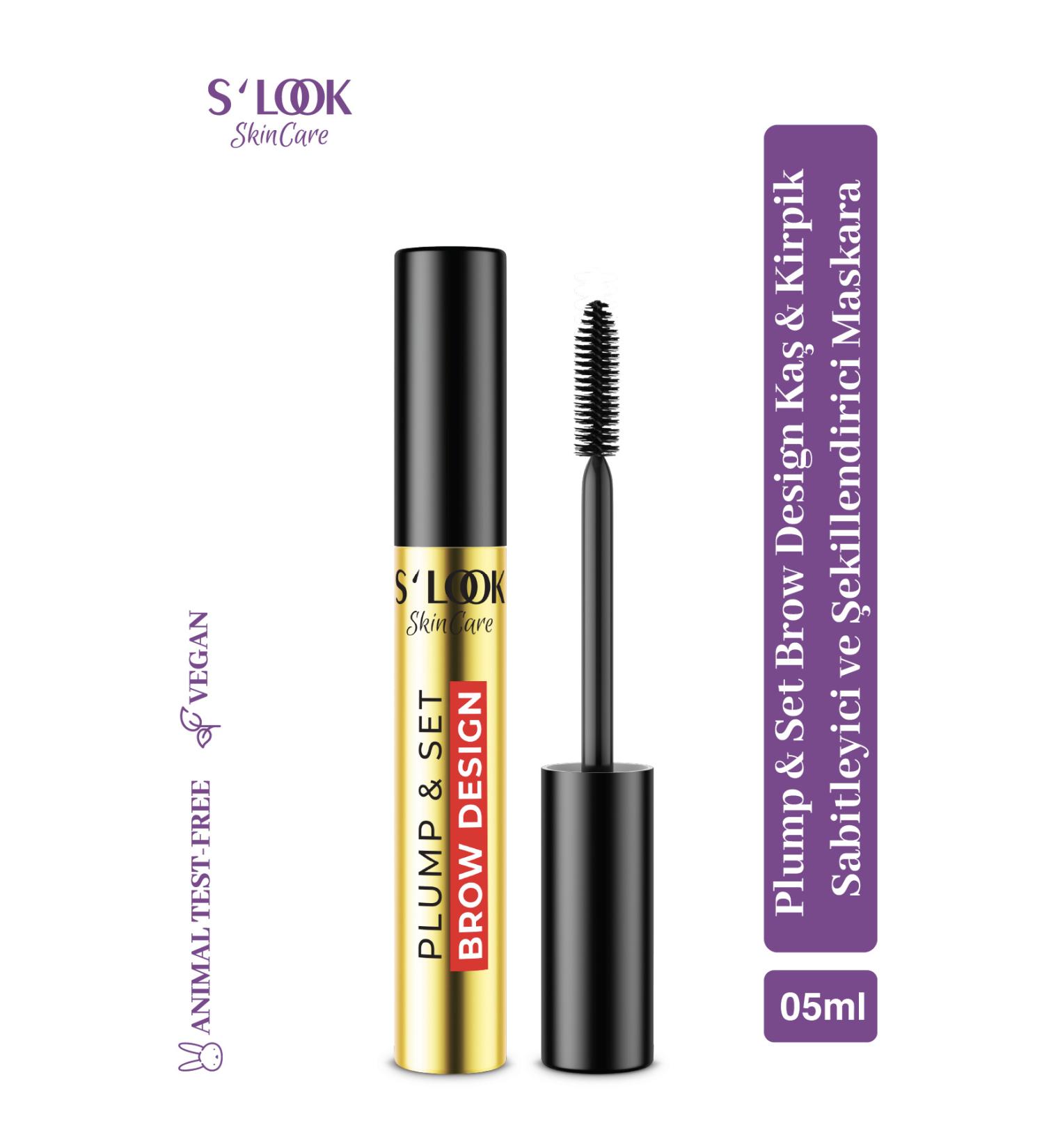 Slook S'LOOK PLUMP & SET BROW DESING MASCARA 5 ml - Buy Online on GoSupps.com