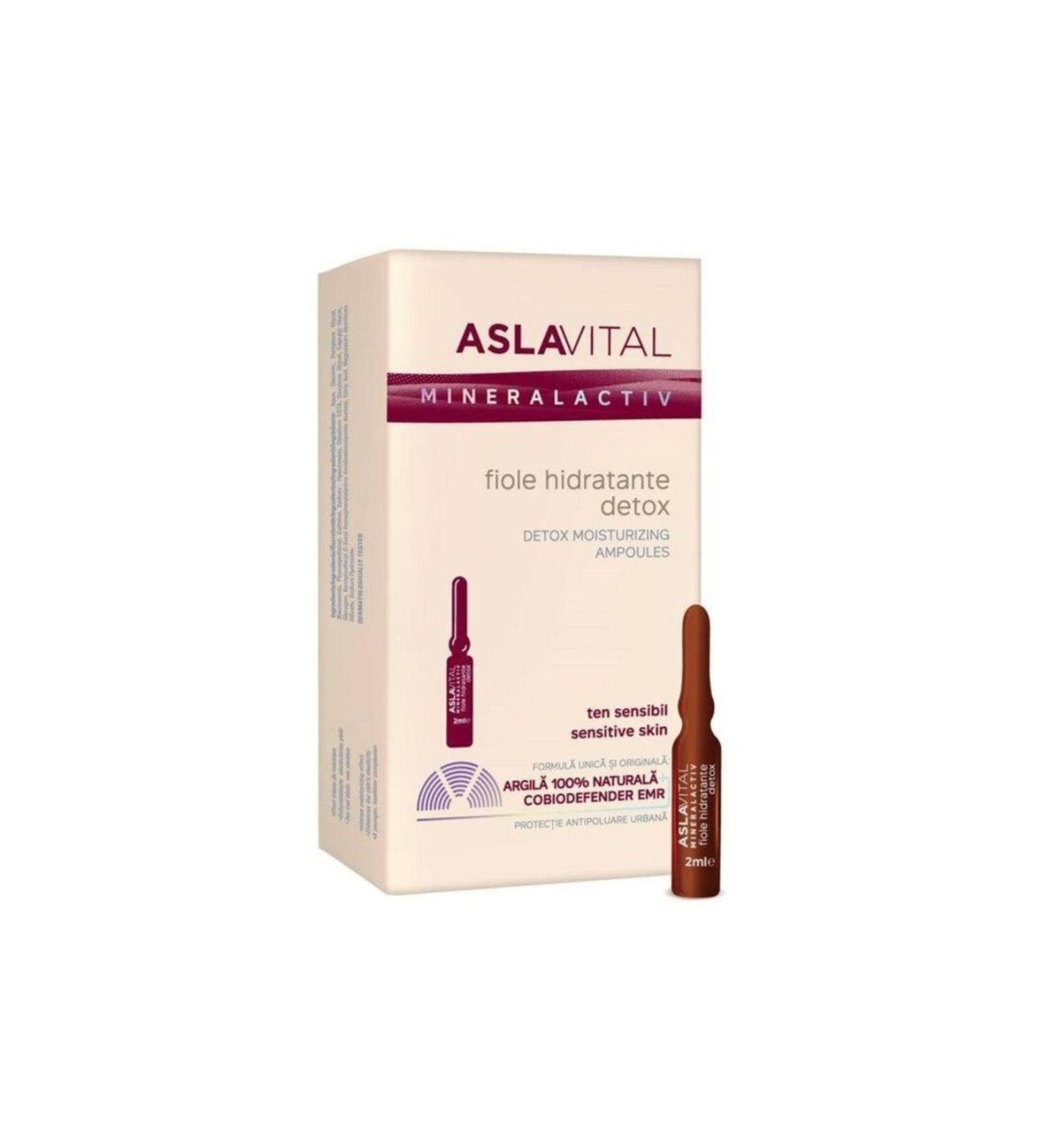 ASLAVITAL Mineralactiv Moisturizing Detox Ampoules 7 Ampoules X 2 Ml