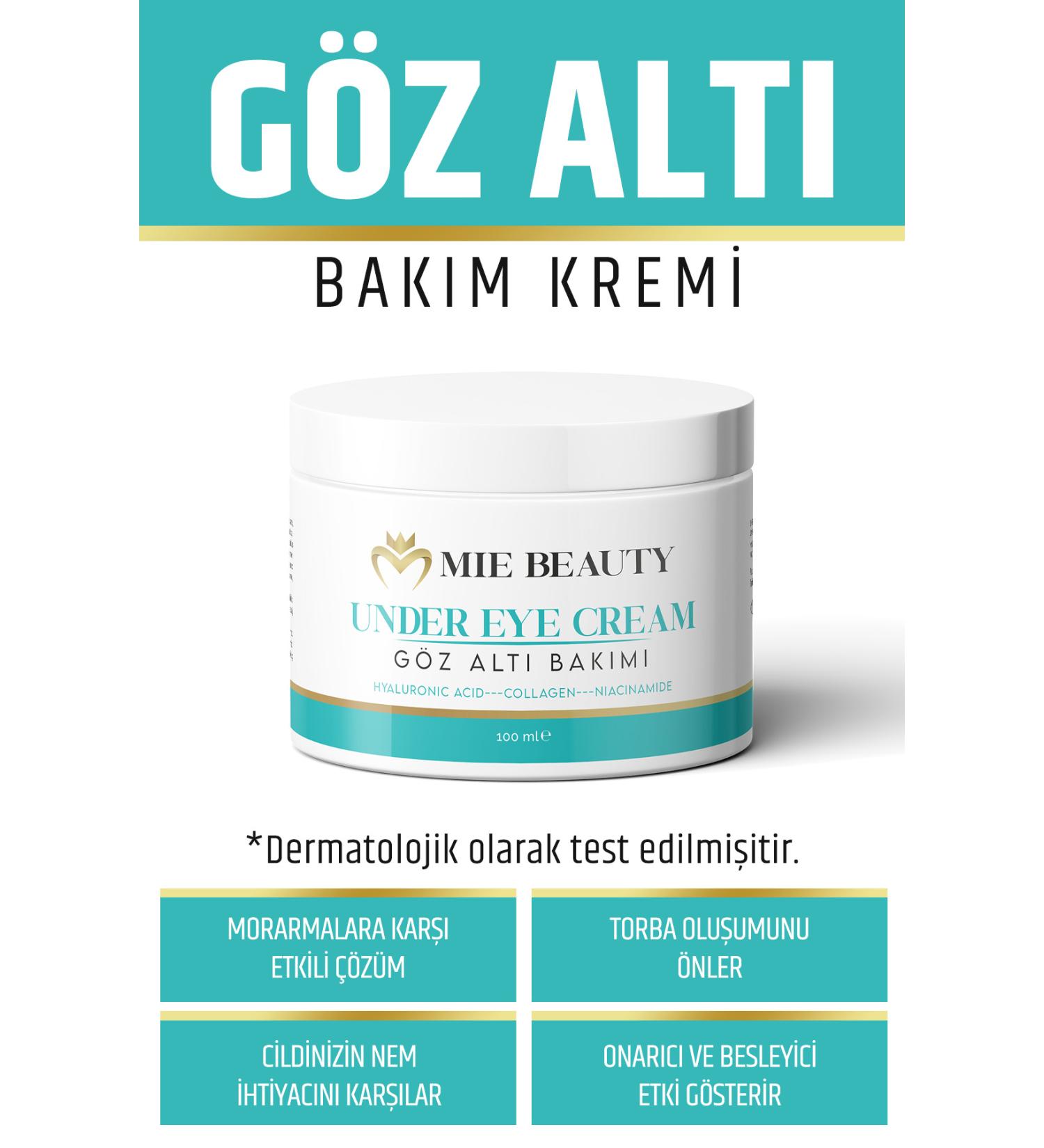 MIE BEAUTY Under Eye Bags Dark Circles & Dark Circles Anti-Intensive Moisturizer and Under Eye Brightening Cream 50 ml - Buy Online on GoSupps.com