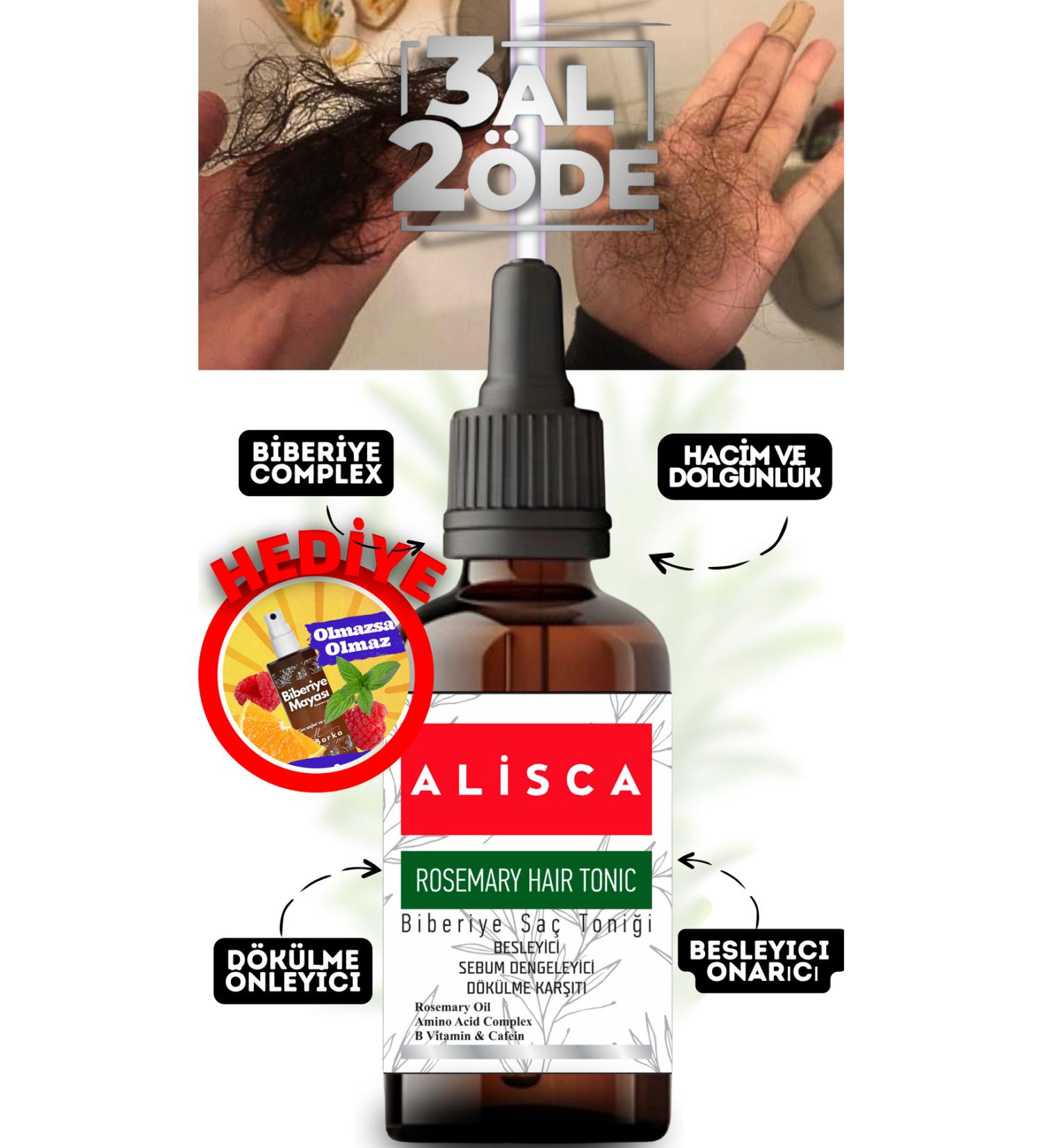 Alisca Rosemary oil hair loss damaged lengthening nourishing repairing biotin plumping beard eyebrow care