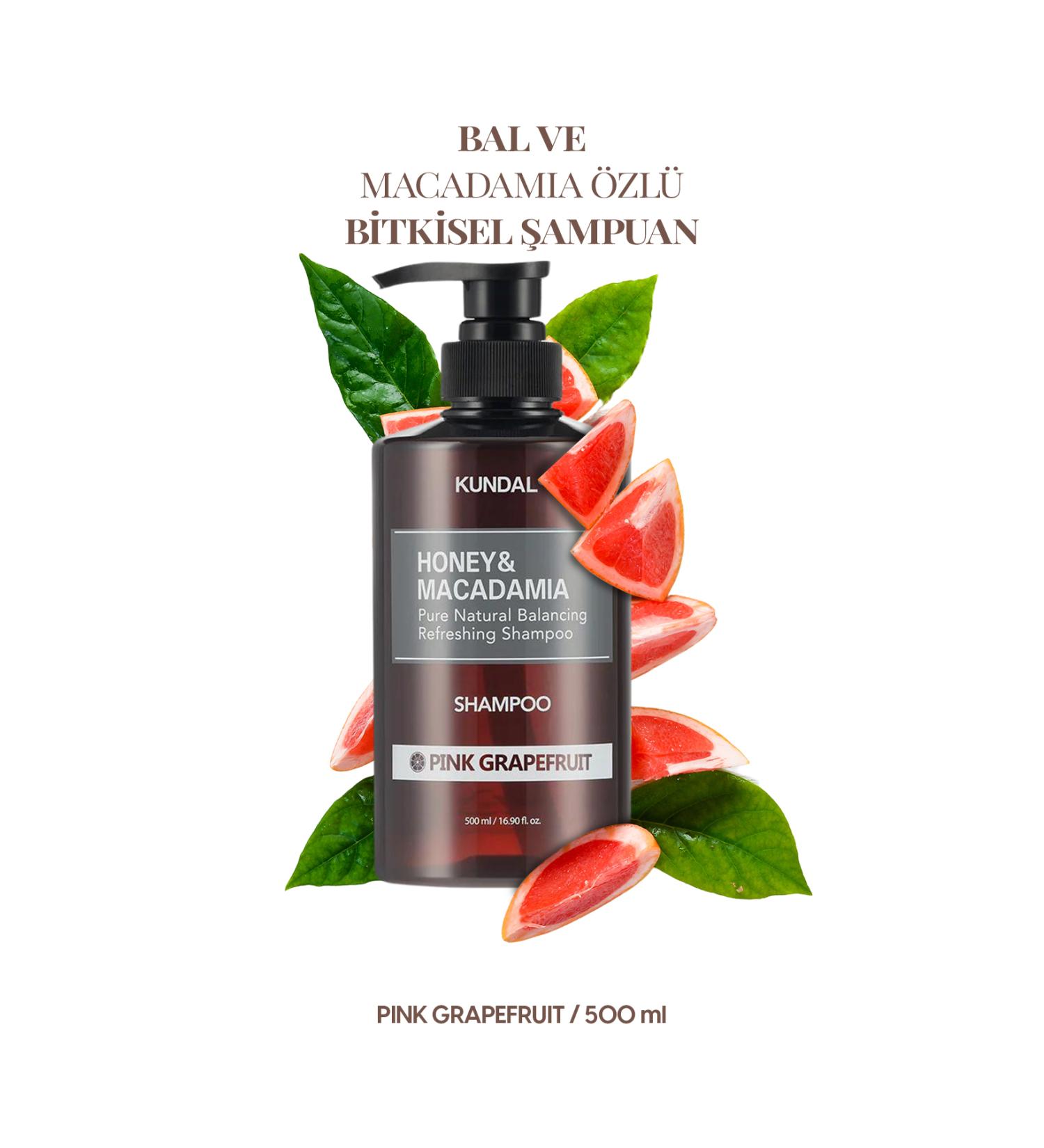 Kundal Anti-Breakage Nourishing Care Shampoo KUNDAL Honey&Macadamia Nature Shampoo 500ml Pink Grapefruit - Buy Online on GoSupps.com