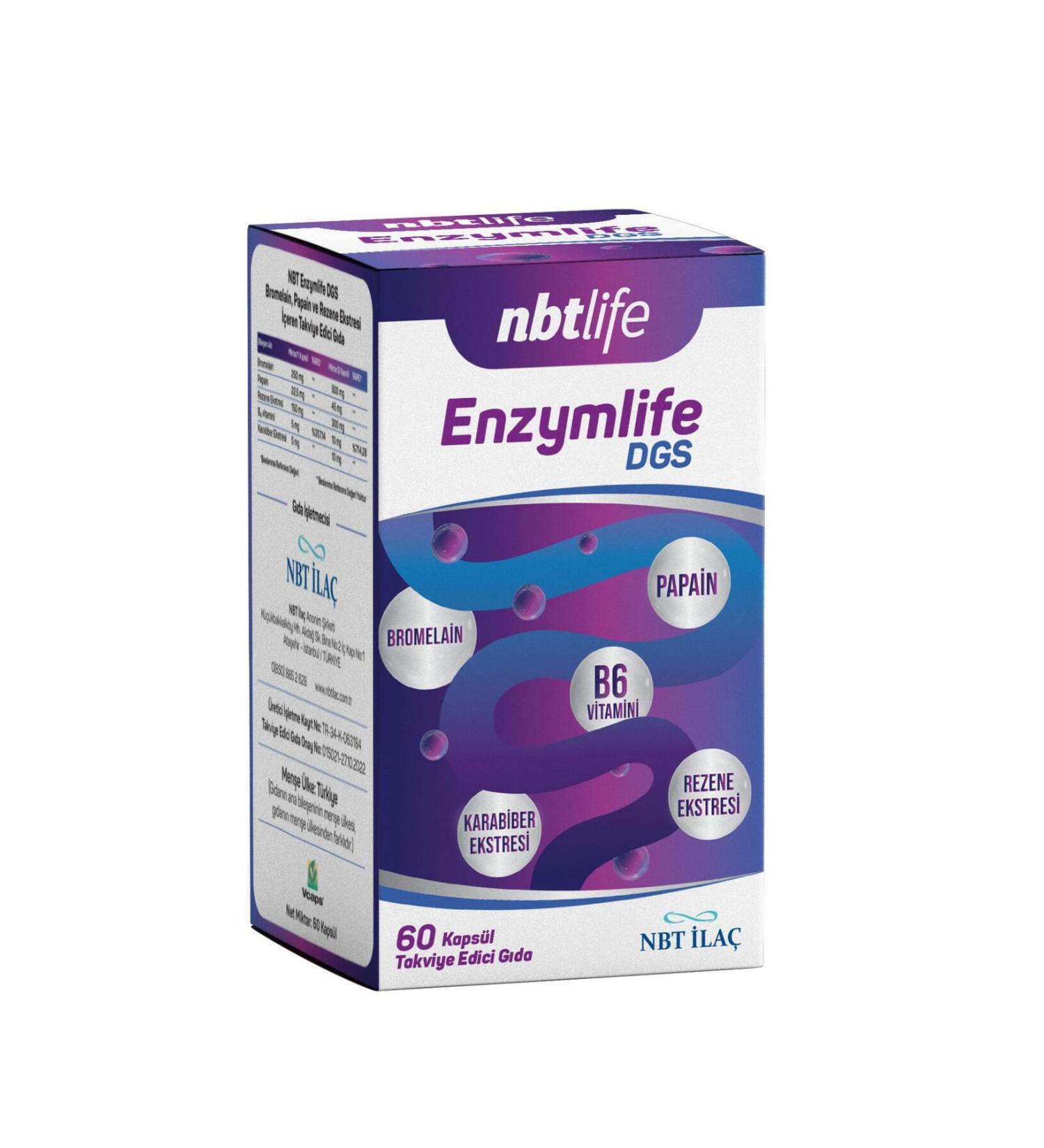 Enzymlife DGS Food Supplement 60 Capsules