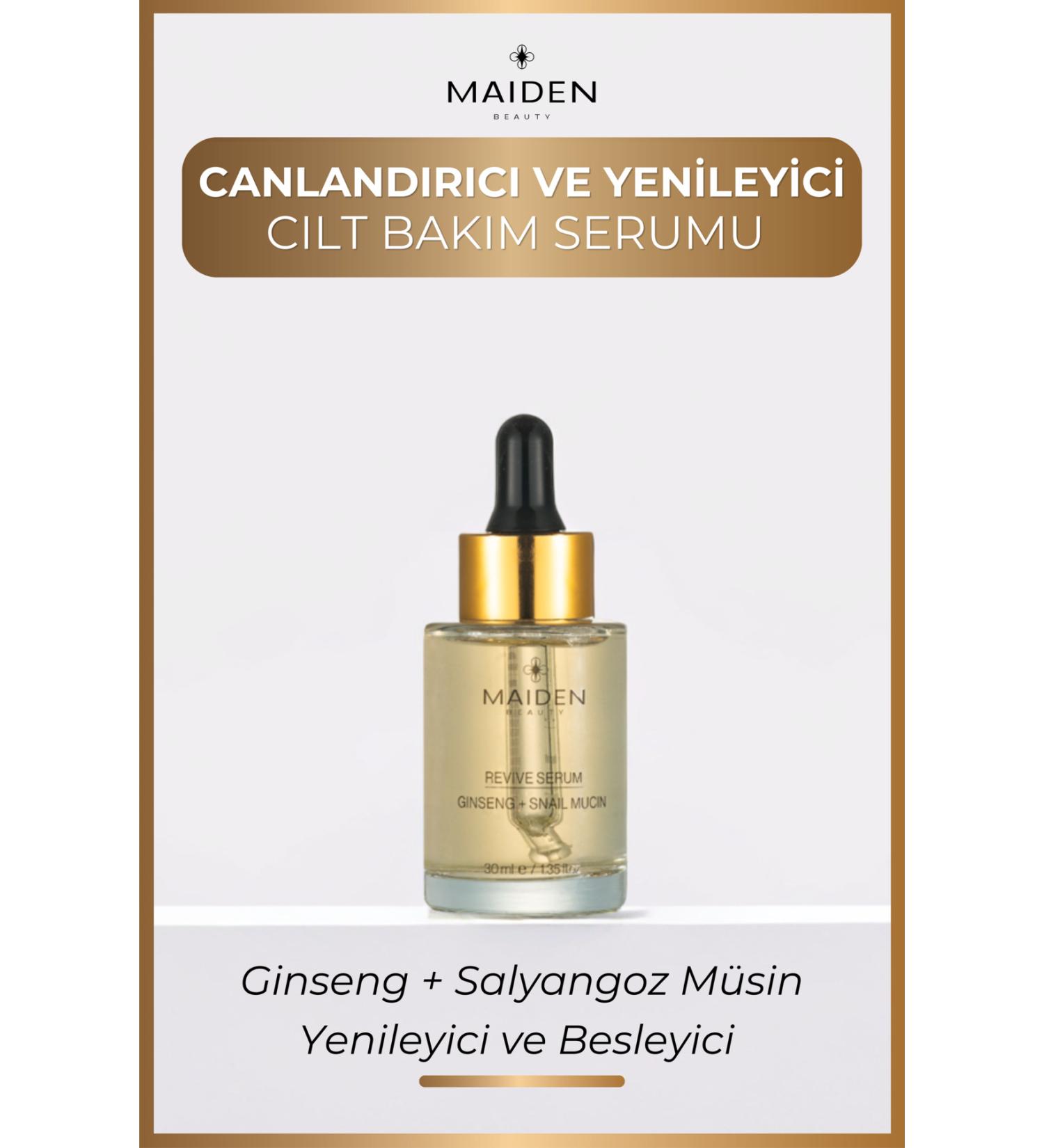 Maiden Beauty Skin Renewing Repairing Ginseng Snail Mucin Ingredient Revitalizing Skin Care Serum 30 ml - Buy Online on GoSupps.com