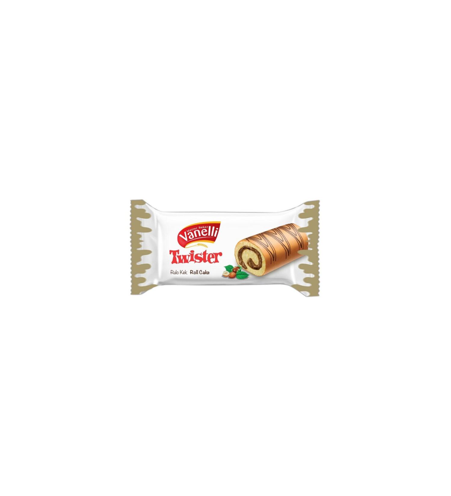 Vanelli Twister Hazelnut Sauce Roll Cake 35gr * 24 Pieces
