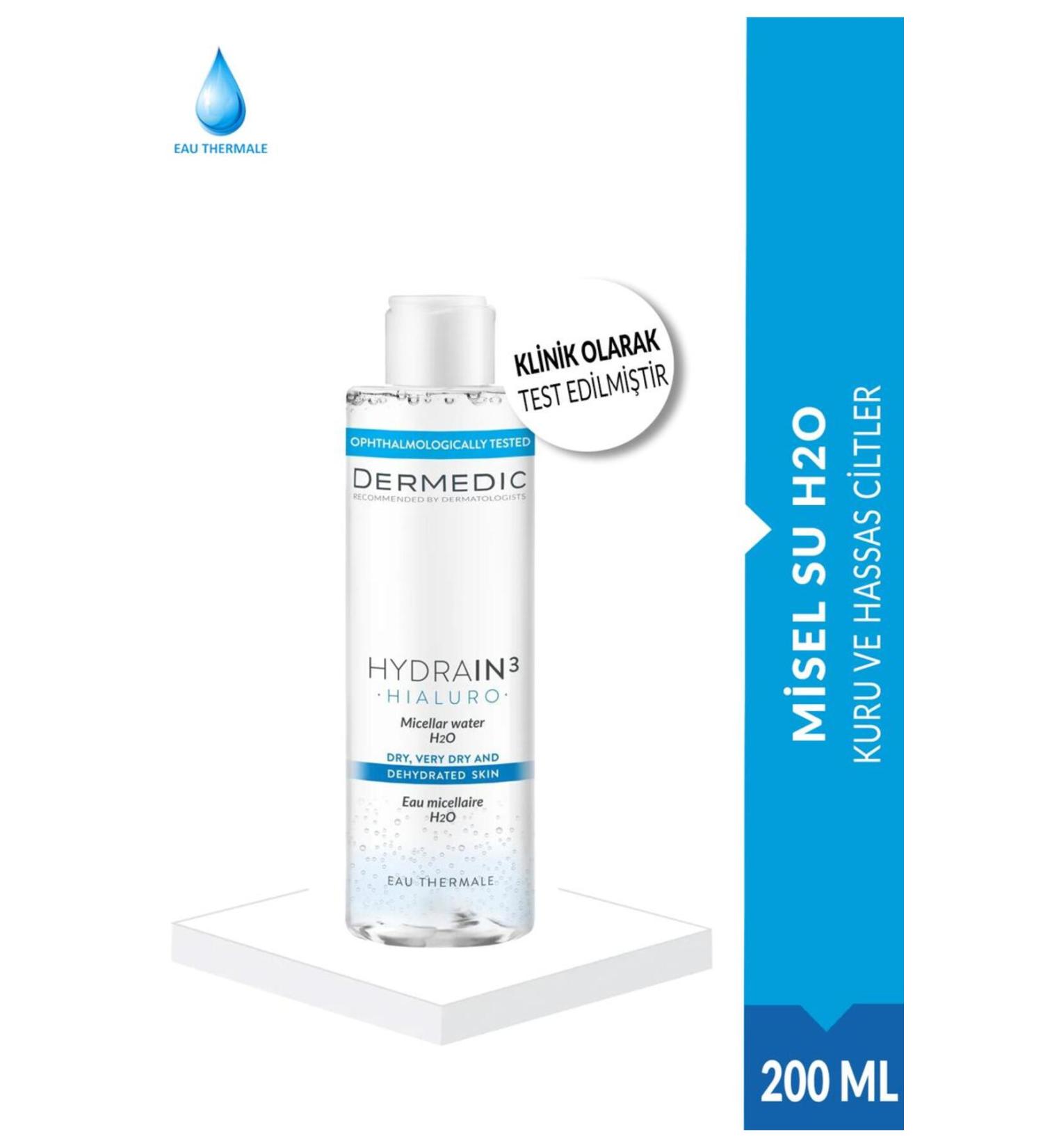 DERMEDIC HYDRAIN3 HIALURO Micellar Water H2O 200ML